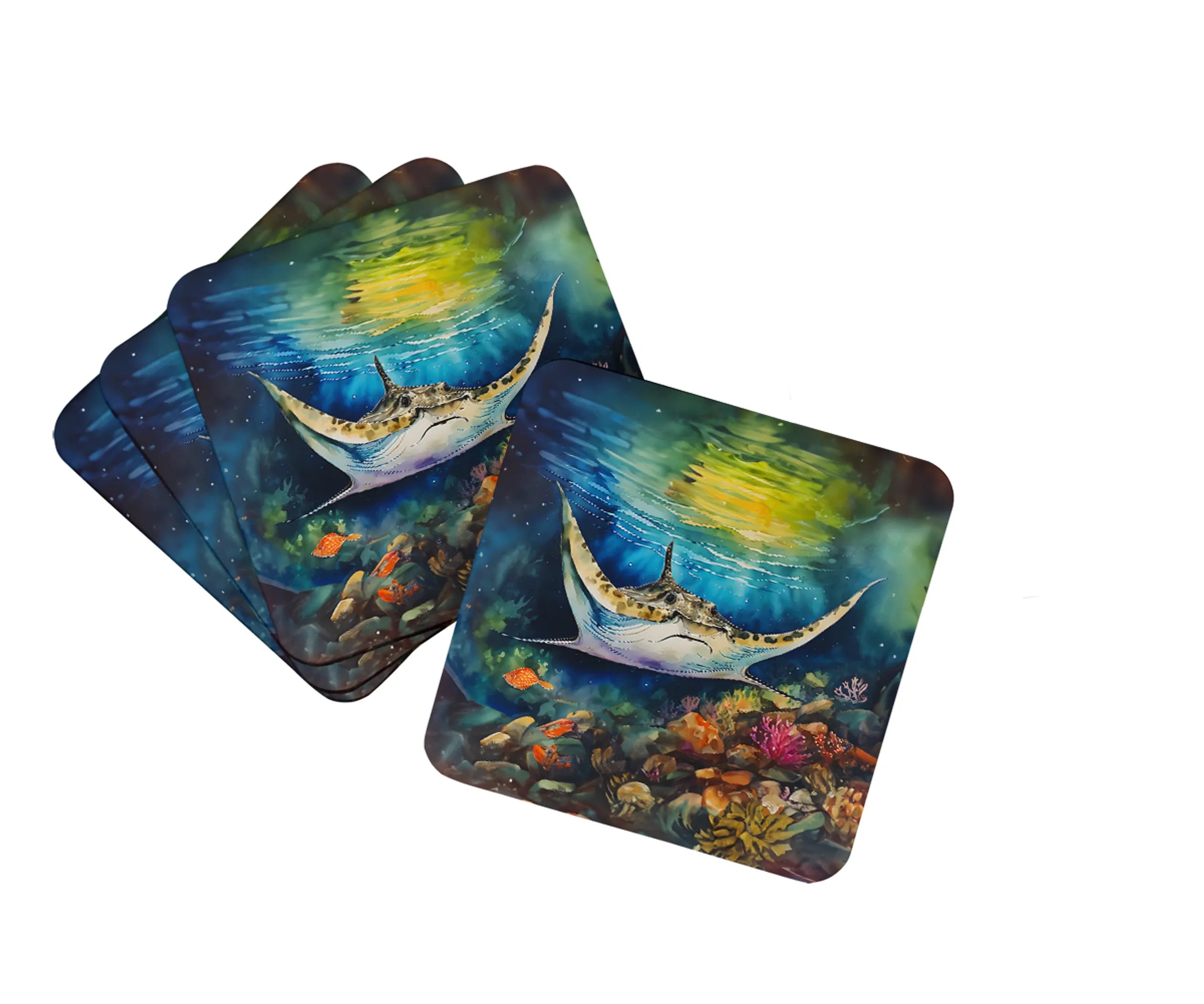 Nautical Collection Foam Coasters - Size: 3.5 | Pack Of: 1 | Collection name: Nautical collection