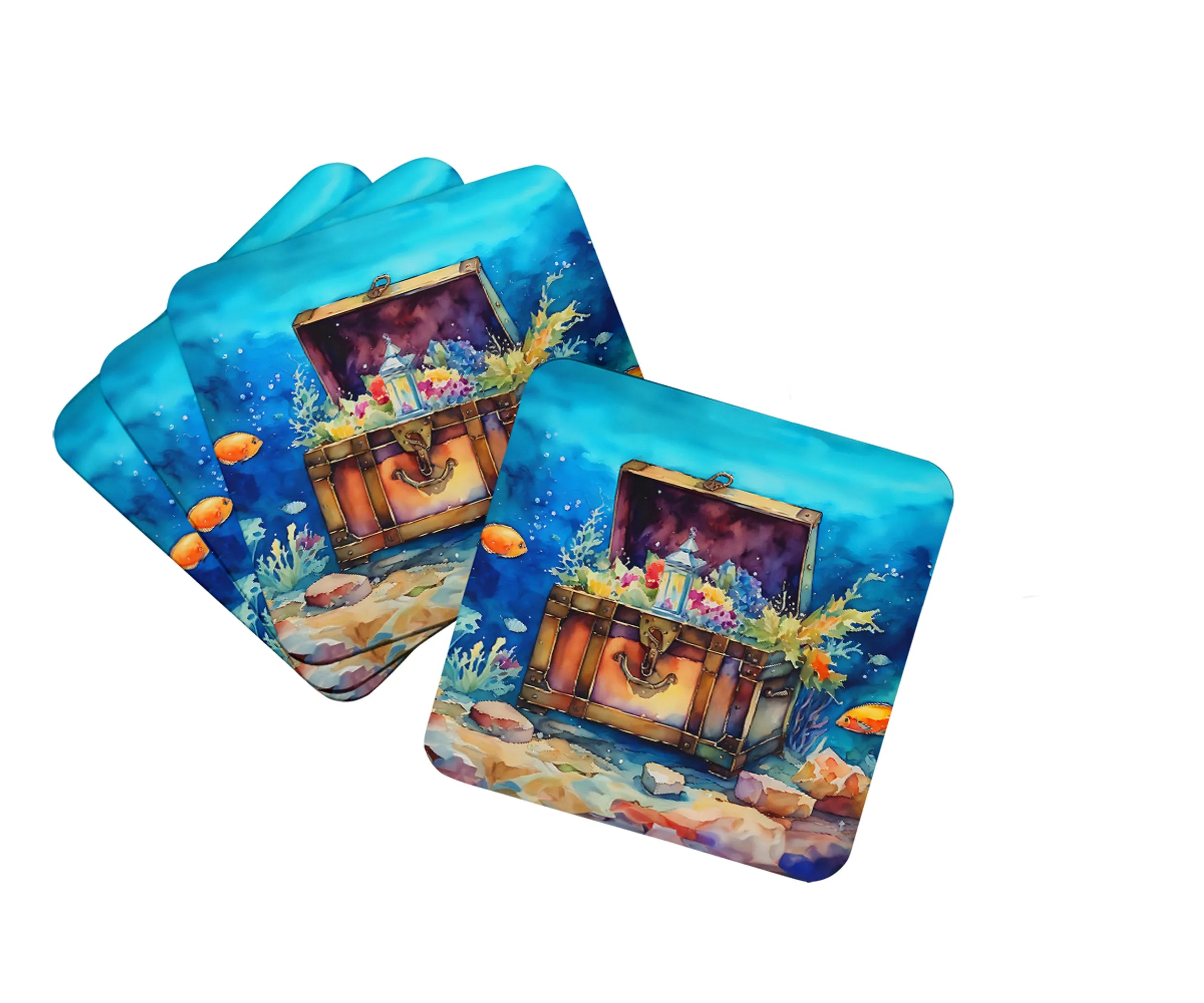 Nautical Collection Foam Coasters - Size: 3.5 | Pack Of: 1 | Collection name: Nautical collection