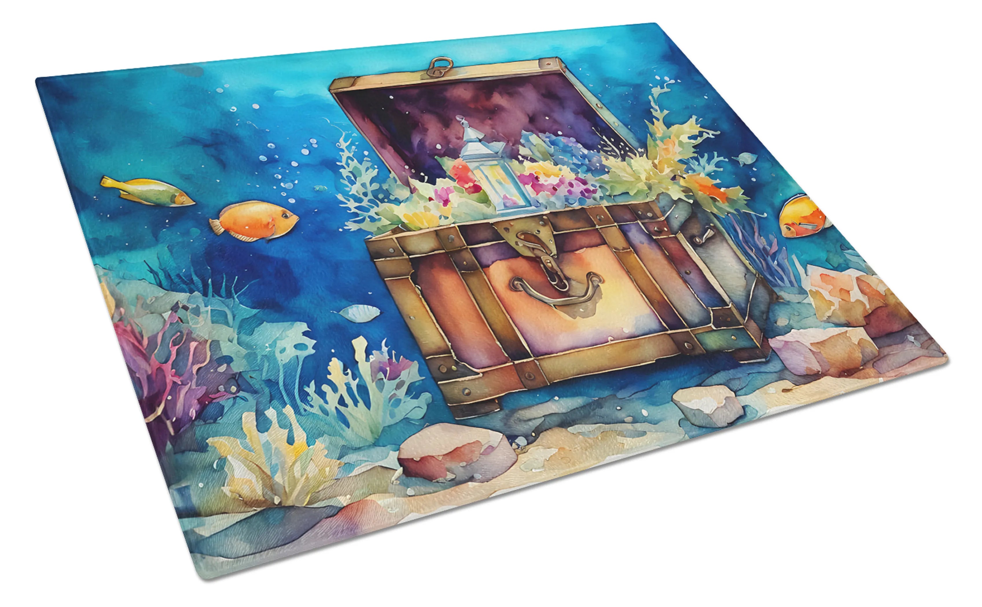 Nautical Collection Glass Cutting Board - Size: LARGE | Pack Of: 1 | Collection name: Nautical collection