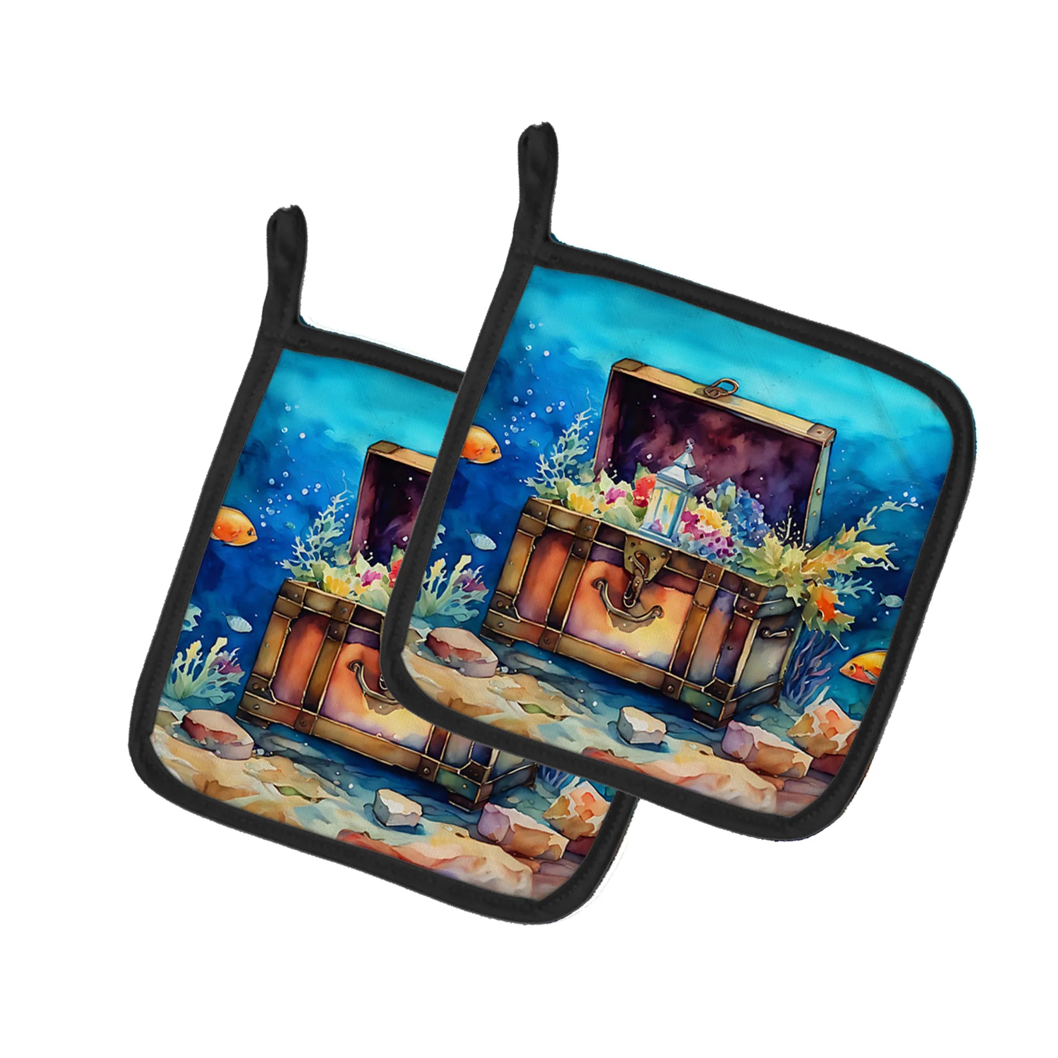 Nautical Collection Pair of Pot Holders - Size: 7.5HX7.5W | Pack Of: 1 | Collection name: Nautical collection