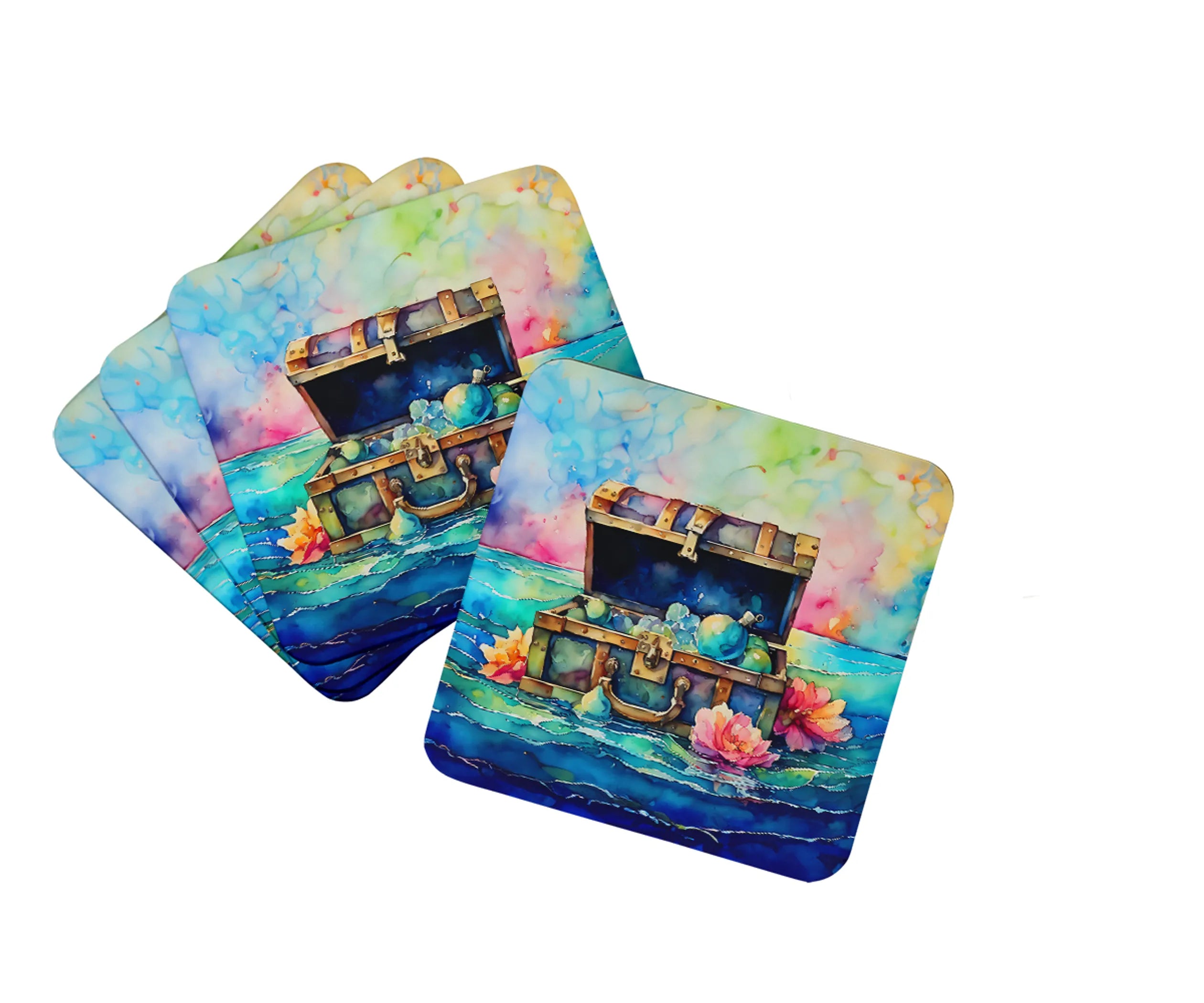Nautical Collection Foam Coasters - Size: 3.5 | Pack Of: 1 | Collection name: Nautical collection