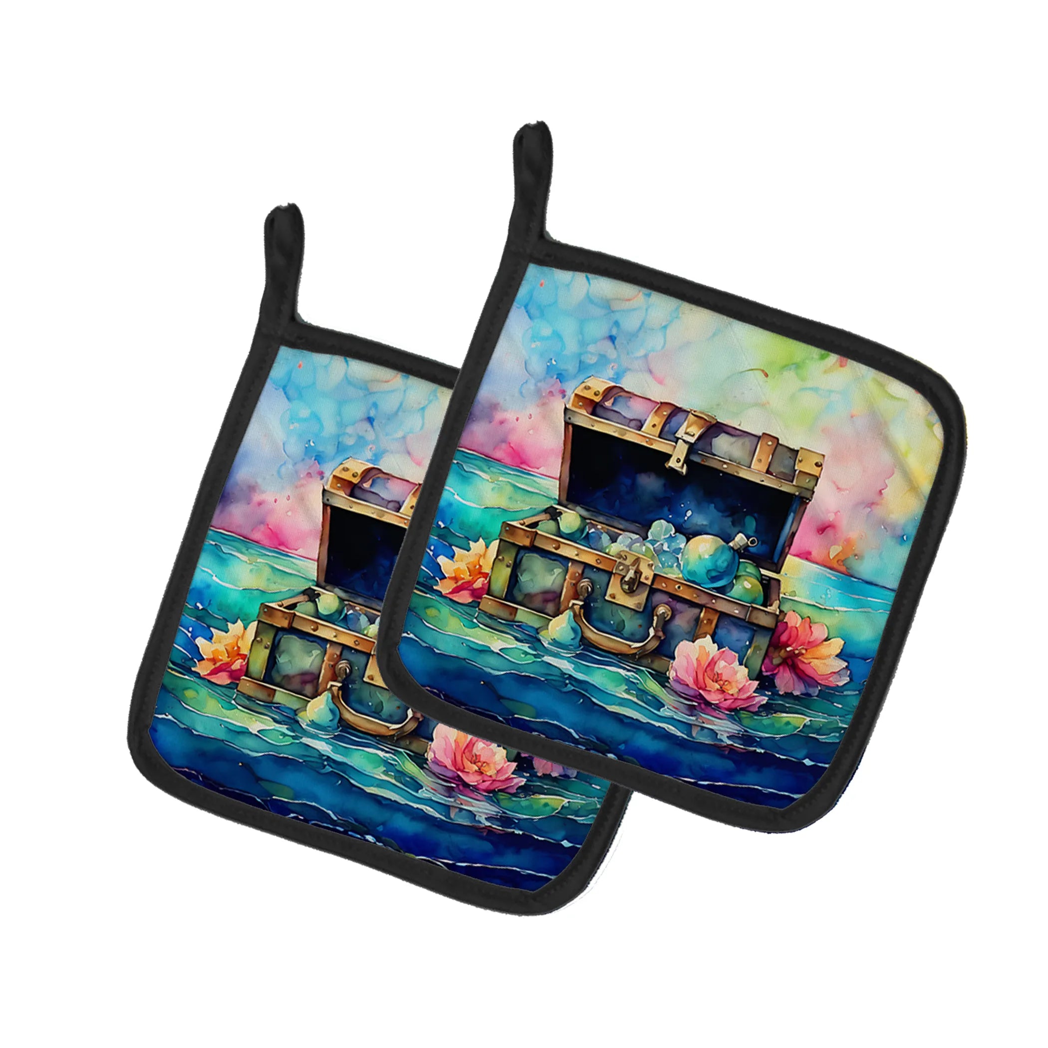 Nautical Collection Pair of Pot Holders - Size: 7.5HX7.5W | Pack Of: 1 | Collection name: Nautical collection