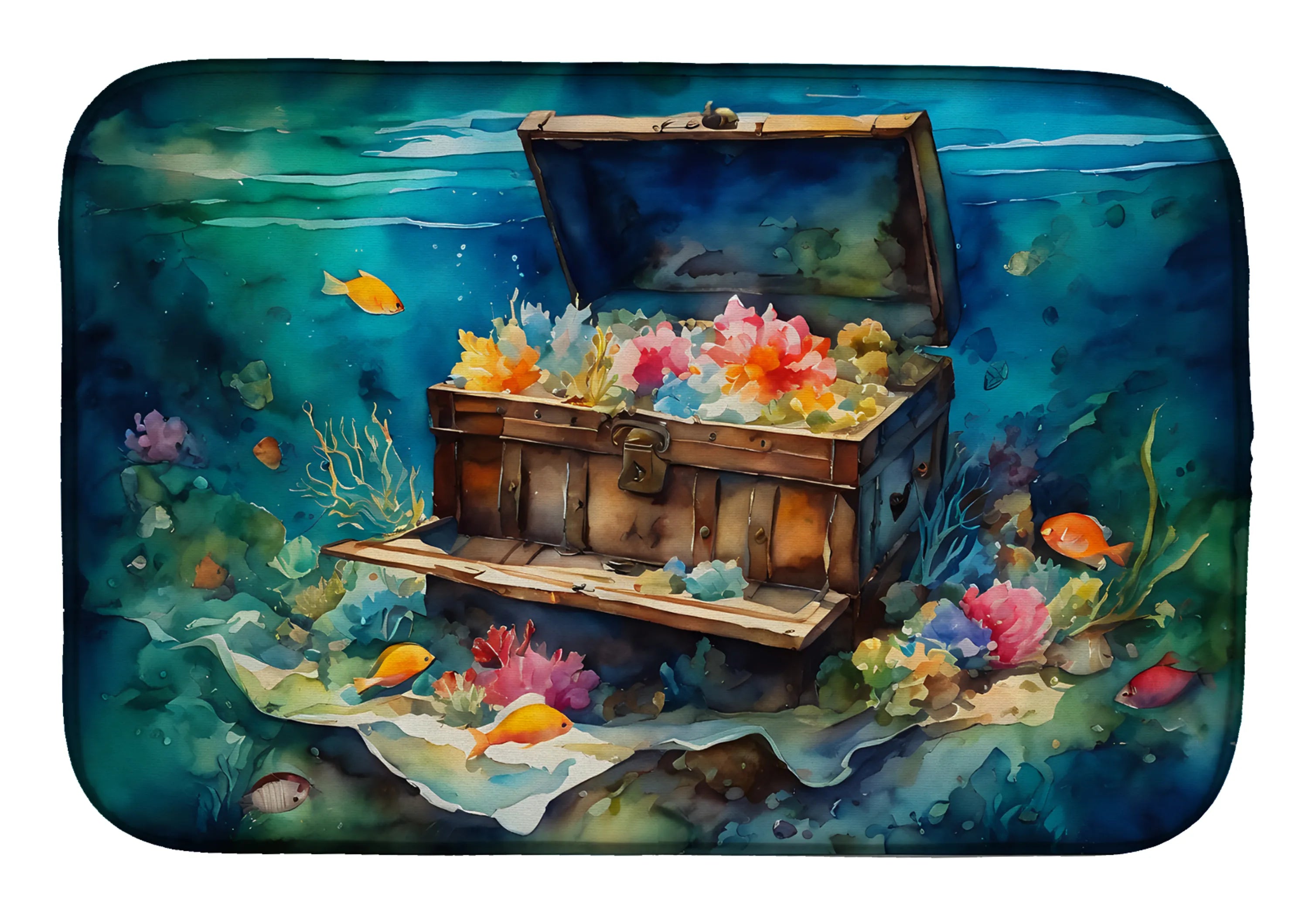 Nautical Collection Dish Drying Mat - Size: 14  X 21" | Pack Of: 1 | Collection name: Nautical collection