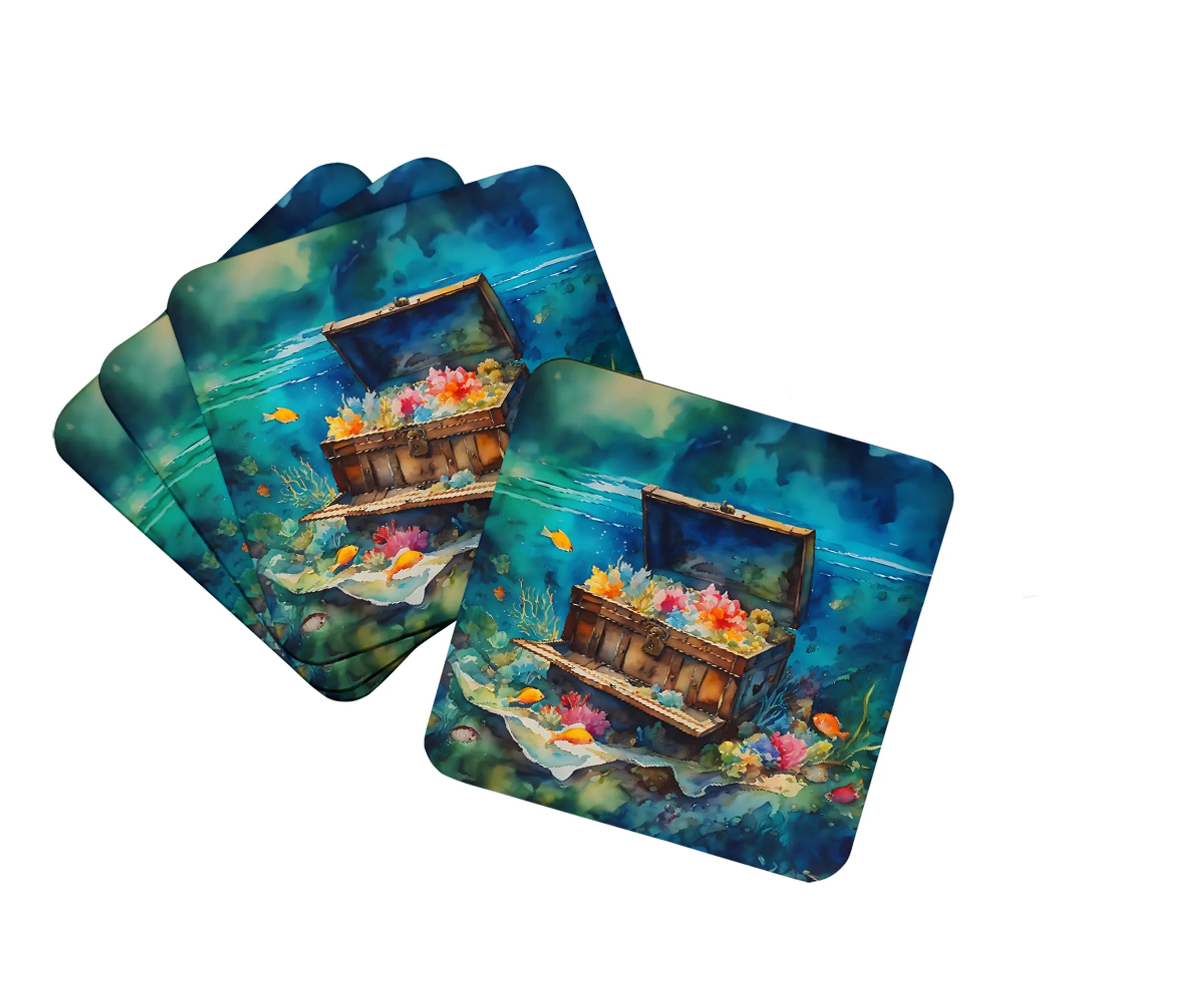 Nautical Collection Foam Coasters - Size: 3.5 | Pack Of: 1 | Collection name: Nautical collection