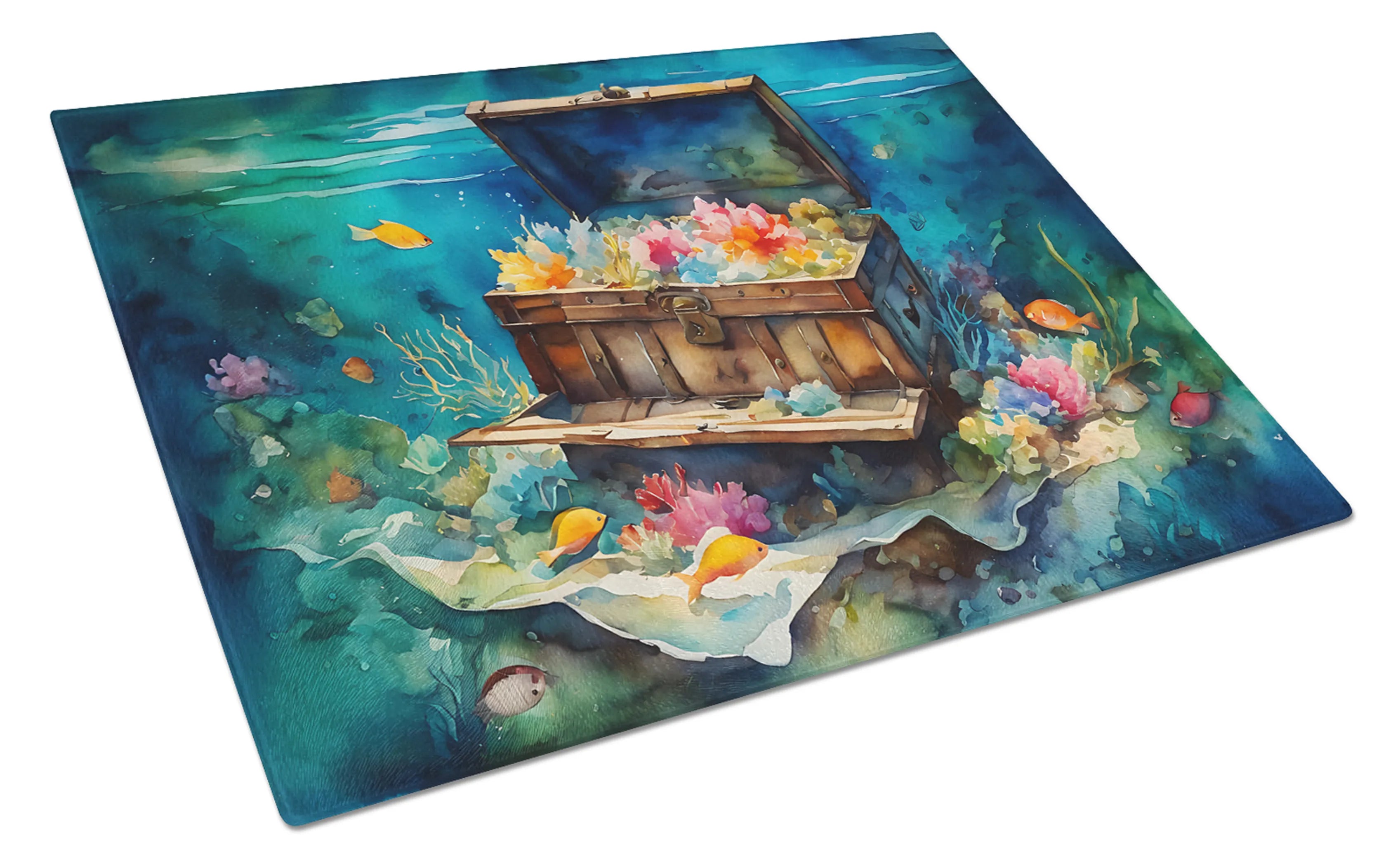 Nautical Collection Glass Cutting Board - Size: LARGE | Pack Of: 1 | Collection name: Nautical collection