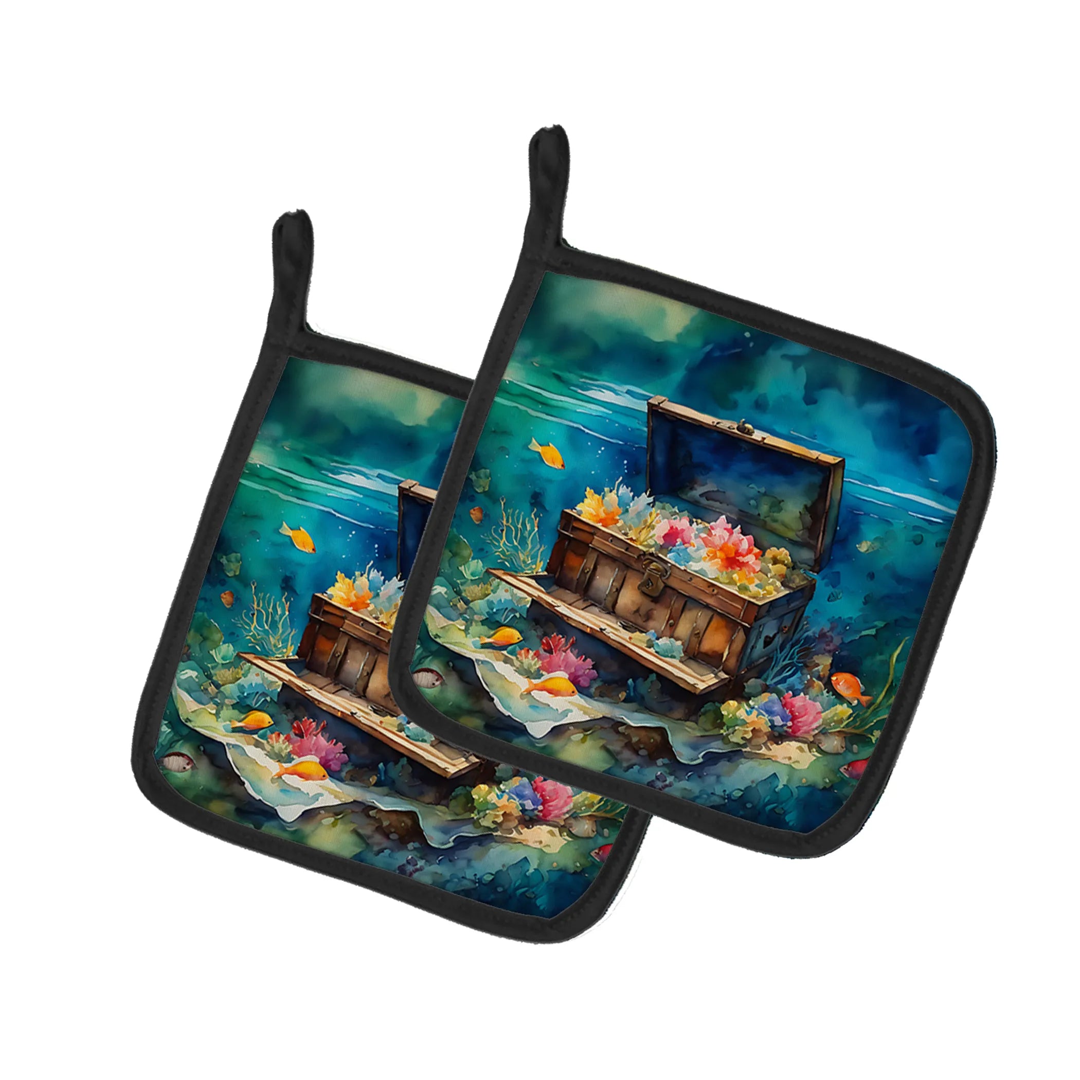 Nautical Collection Pair of Pot Holders - Size: 7.5HX7.5W | Pack Of: 1 | Collection name: Nautical collection