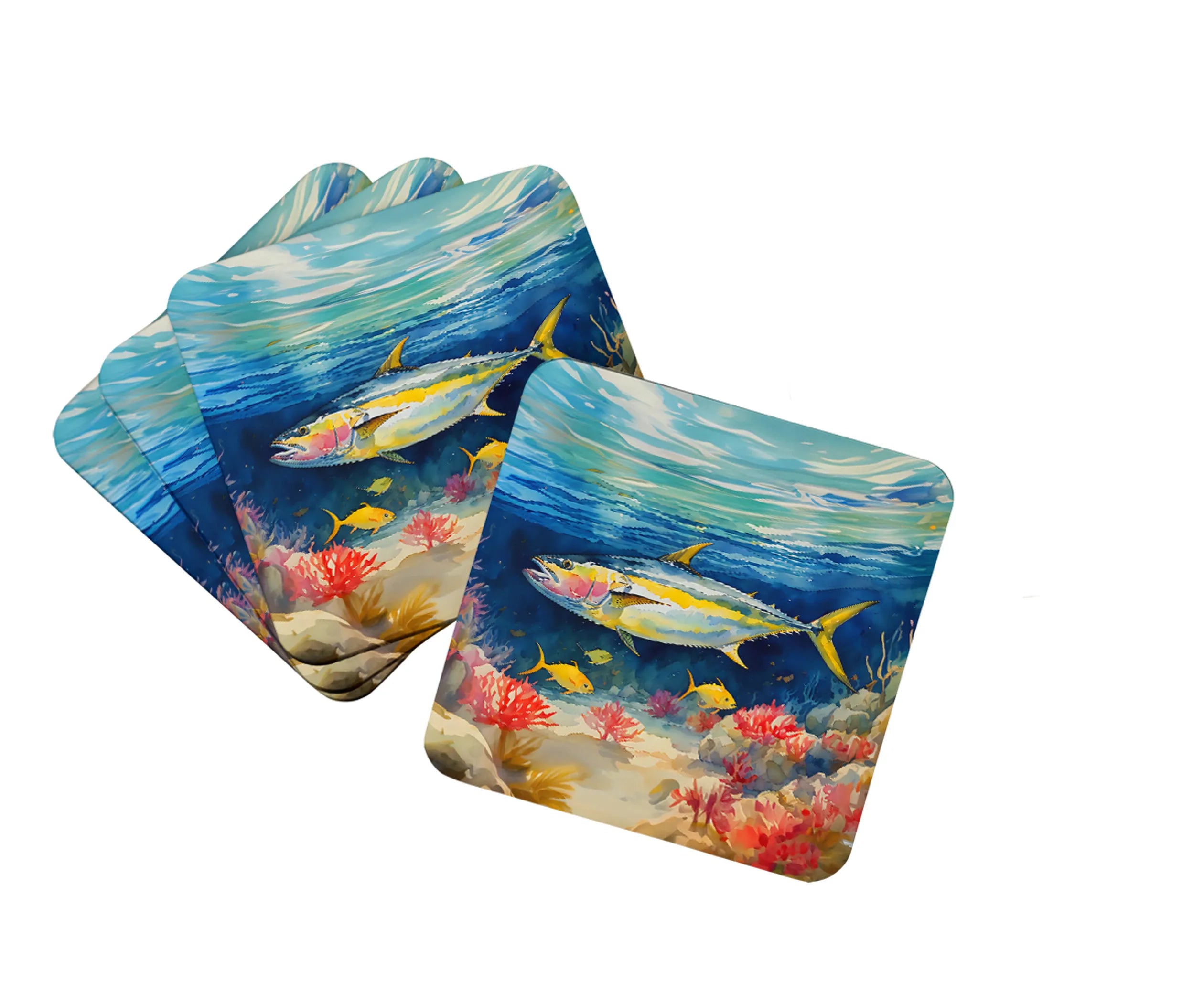 Nautical Collection Foam Coasters - Size: 3.5 | Pack Of: 1 | Collection name: Nautical collection