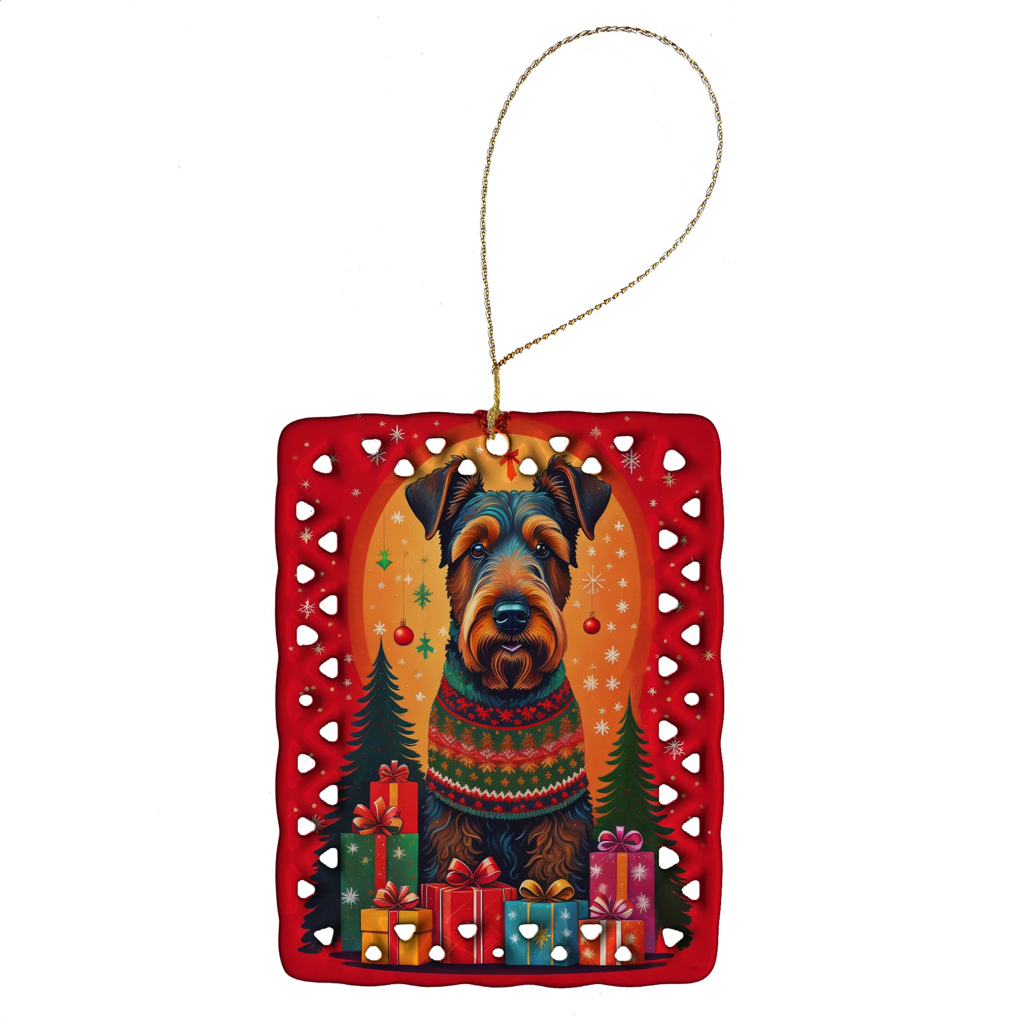 Holiday Christmas Porcelain Ornament
