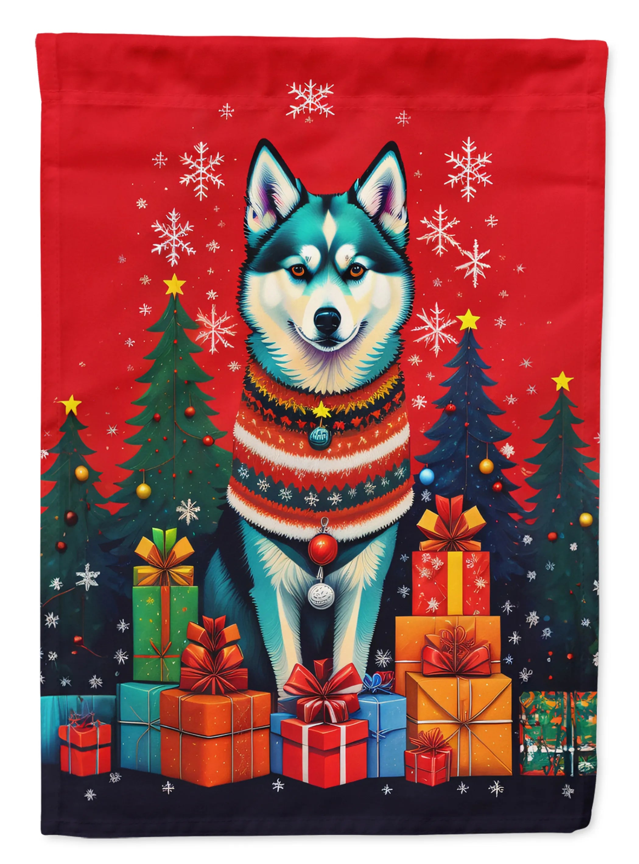 Holiday Christmas Decorative Flag - Size: GARDEN SIZE | Pack Of: 1 | Collection name: Holiday christmas