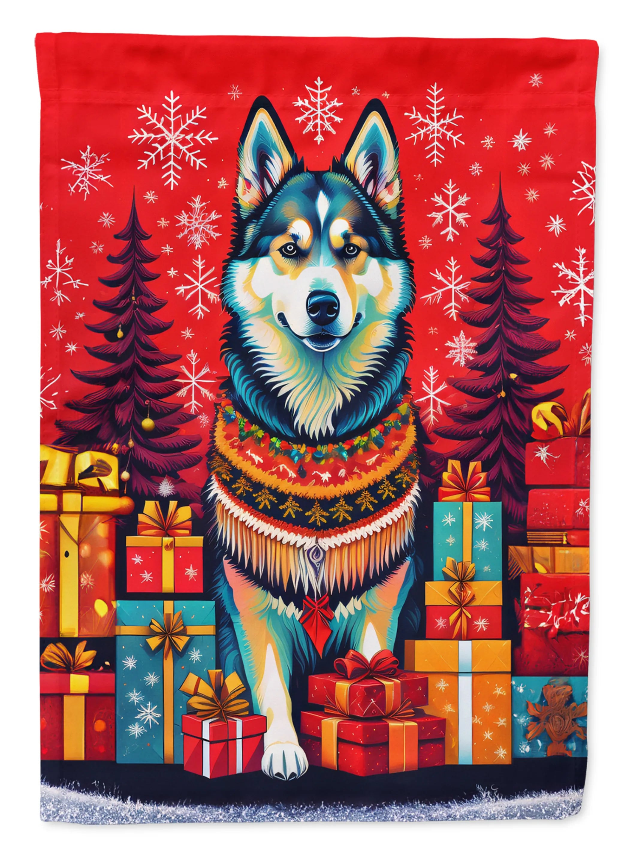 Holiday Christmas Decorative Flag - Size: GARDEN SIZE | Pack Of: 1 | Collection name: Holiday christmas