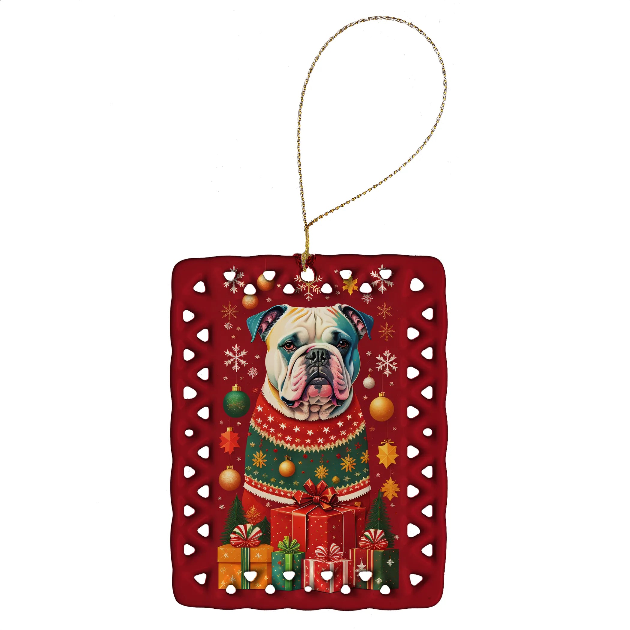 Holiday Christmas Porcelain Ornament