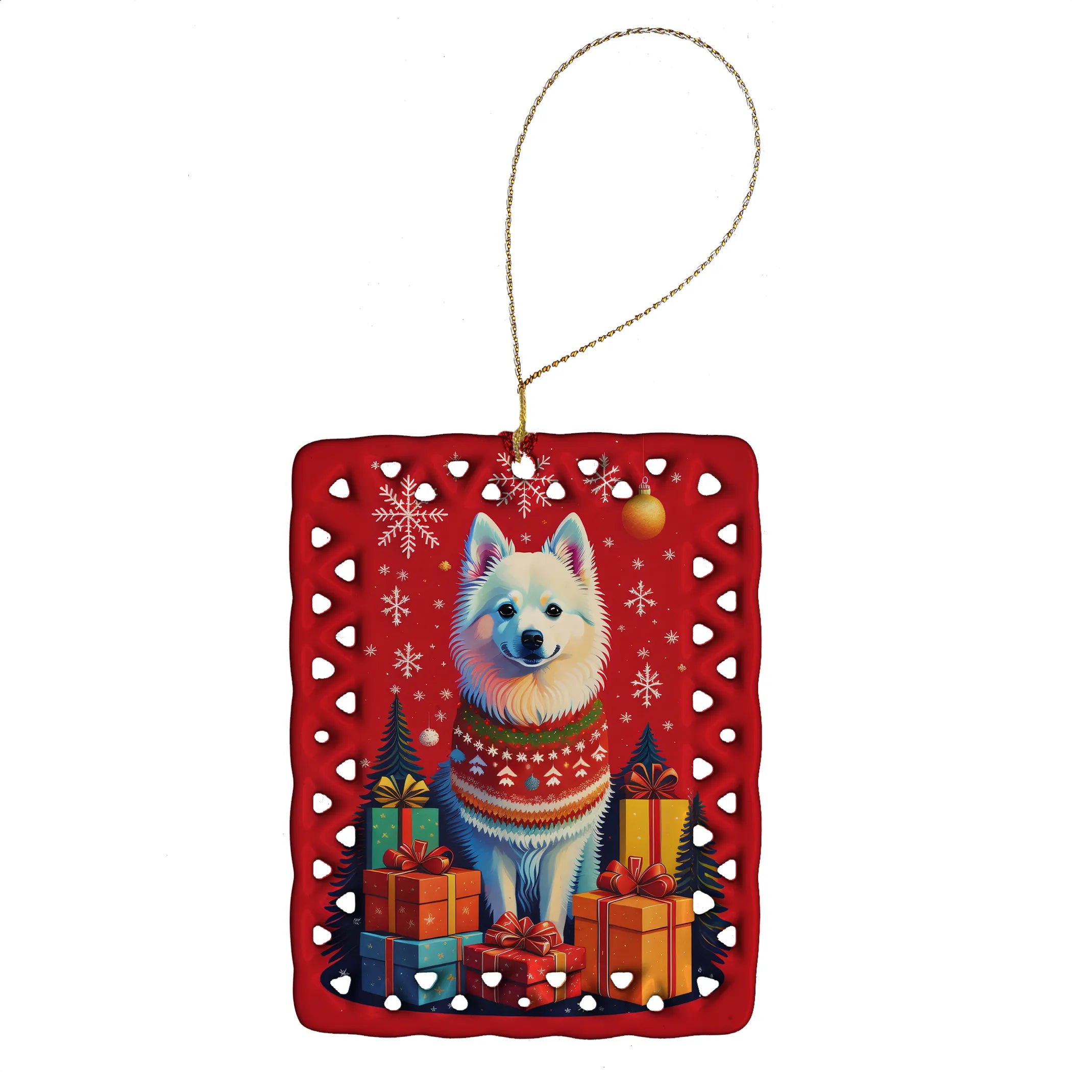 Holiday Christmas Porcelain Ornament