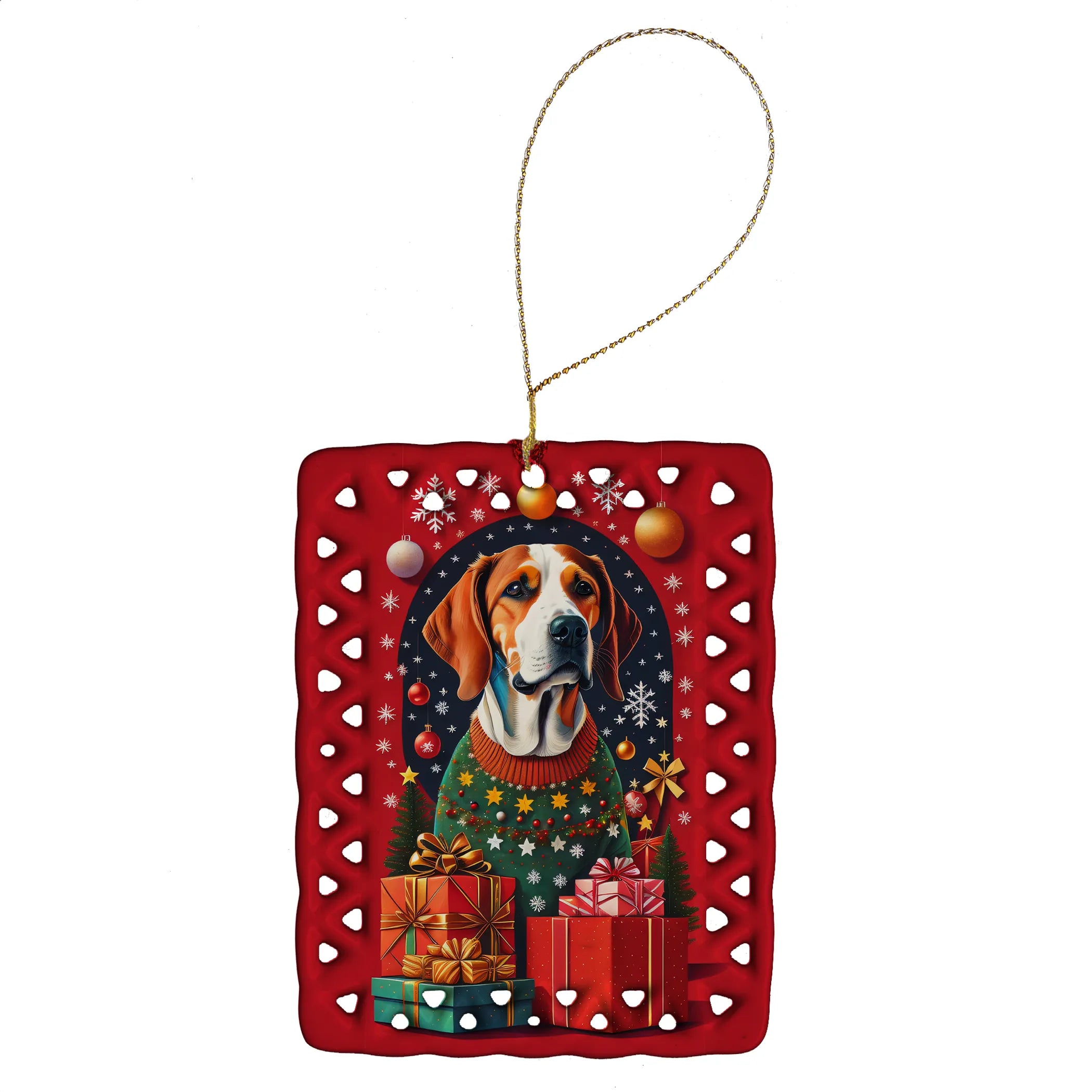 Holiday Christmas Porcelain Ornament