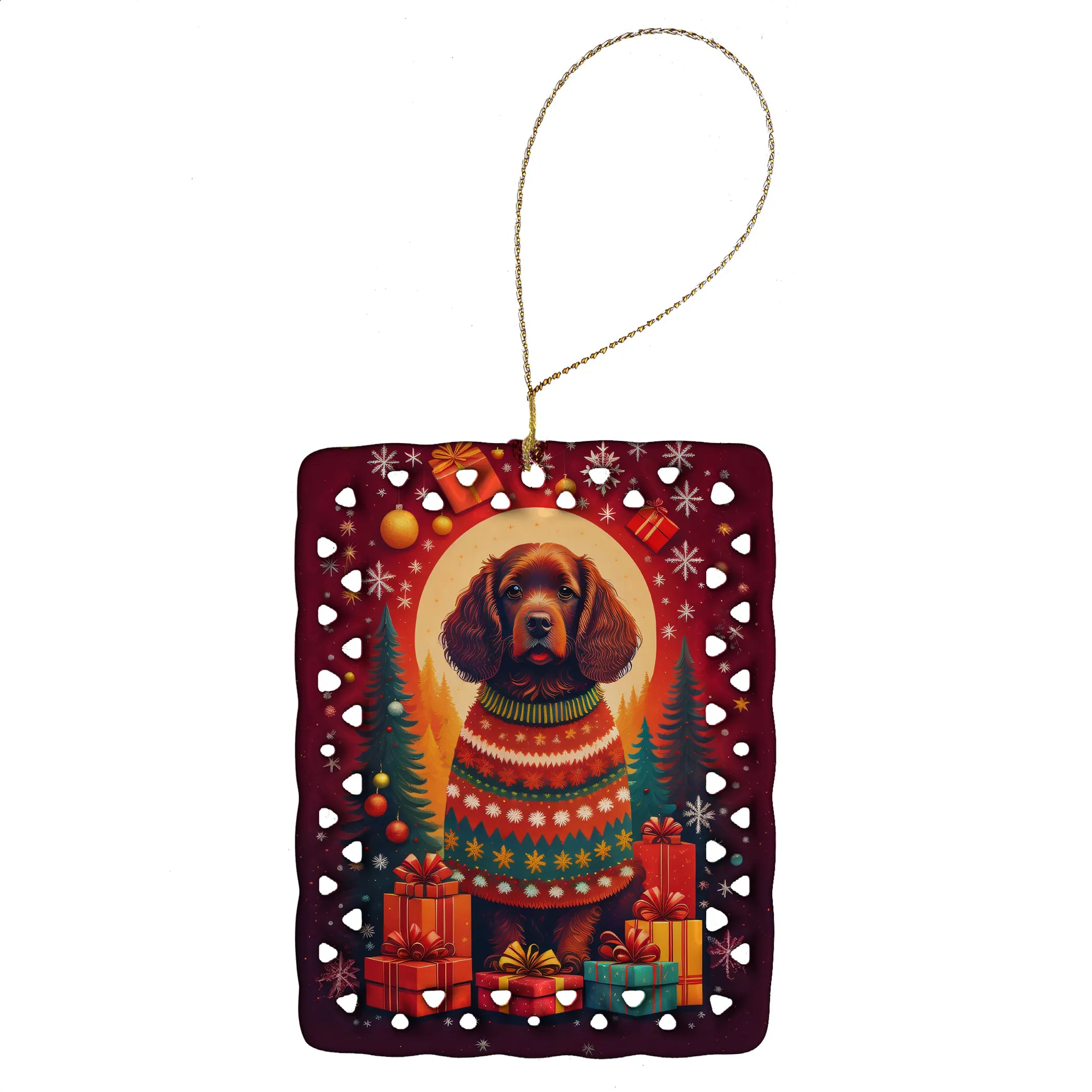 Holiday Christmas Porcelain Ornament
