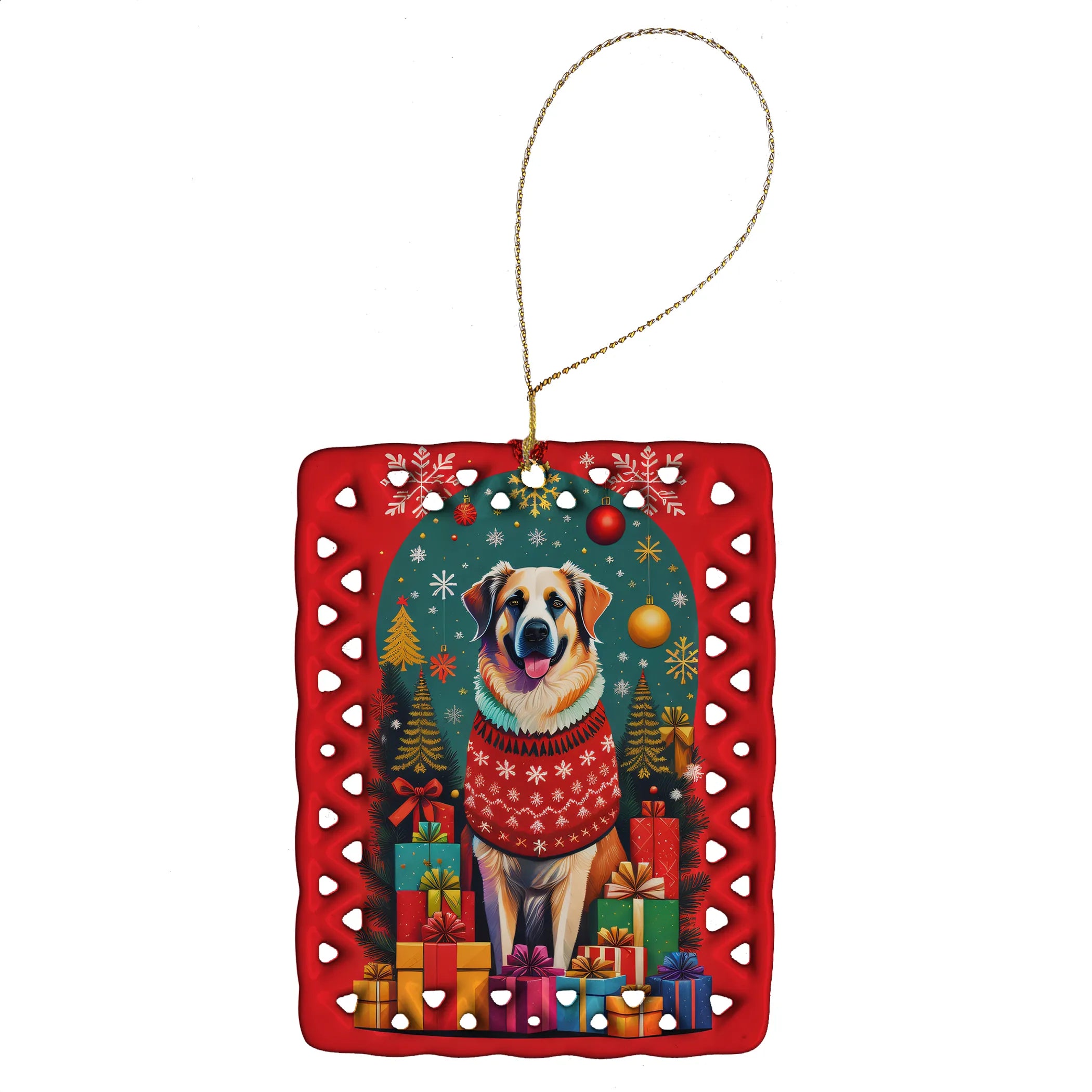 Holiday Christmas Porcelain Ornament