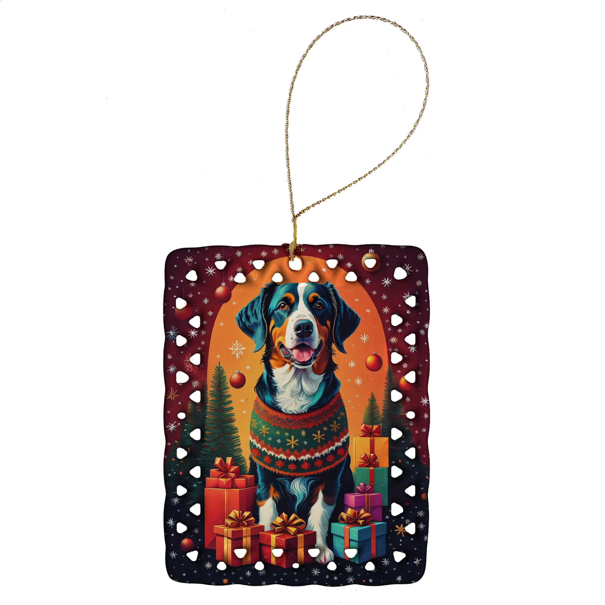 Holiday Christmas Porcelain Ornament