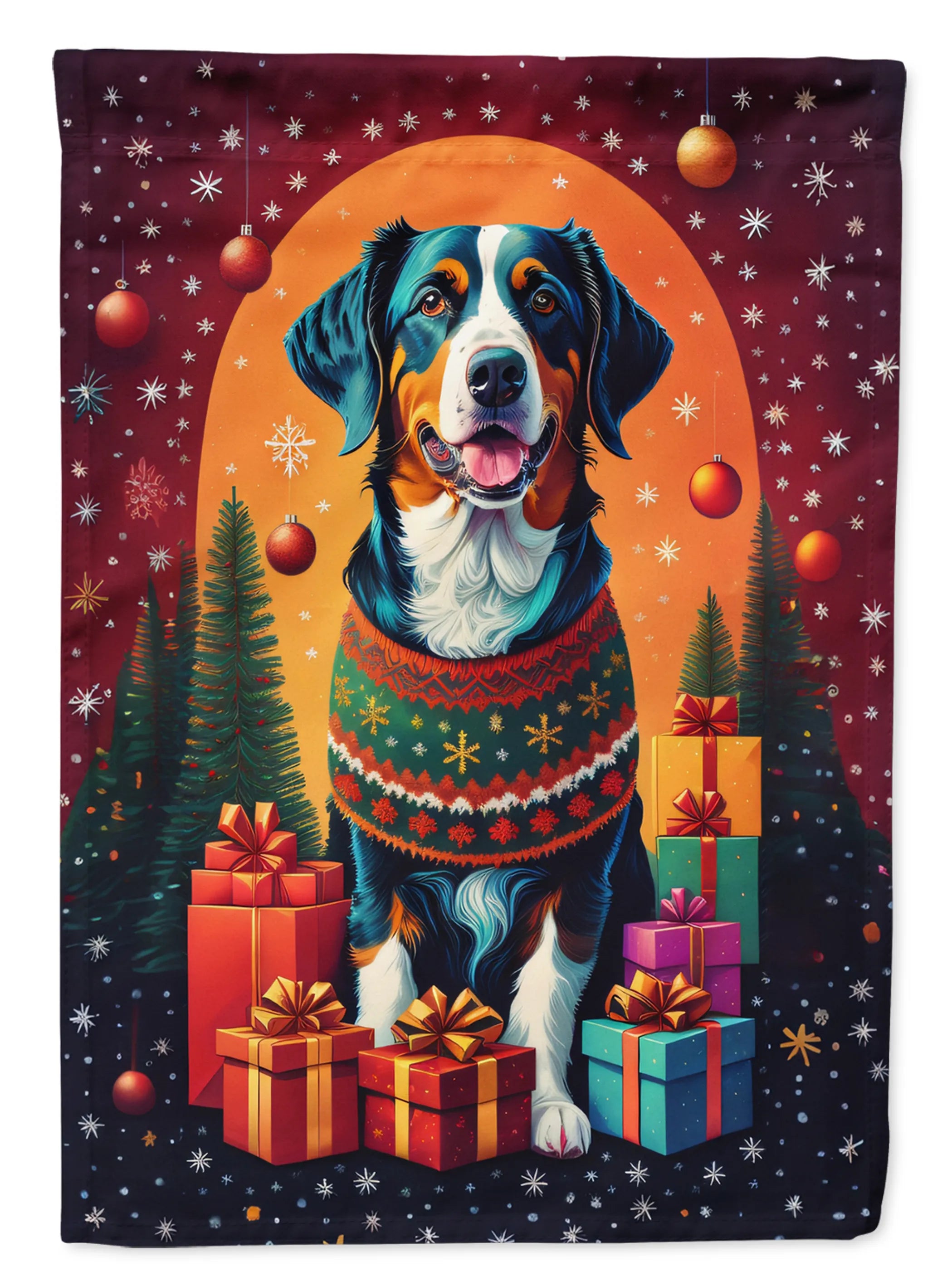 Holiday Christmas Decorative Flag - Size: GARDEN SIZE | Pack Of: 1 | Collection name: Holiday christmas