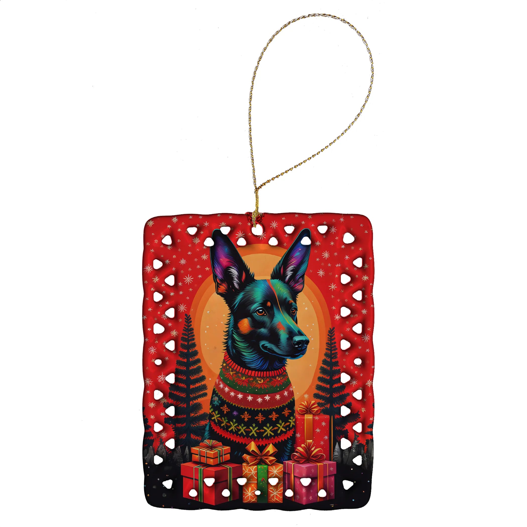 Holiday Christmas Porcelain Ornament