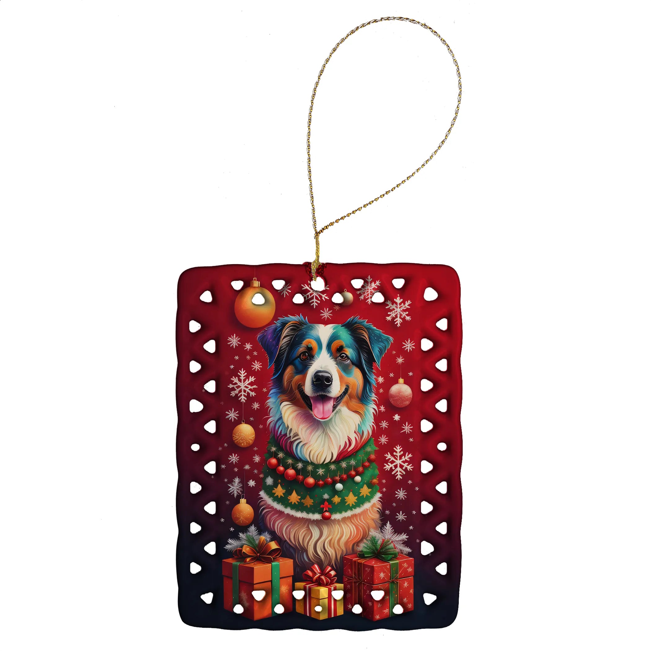 Holiday Christmas Porcelain Ornament