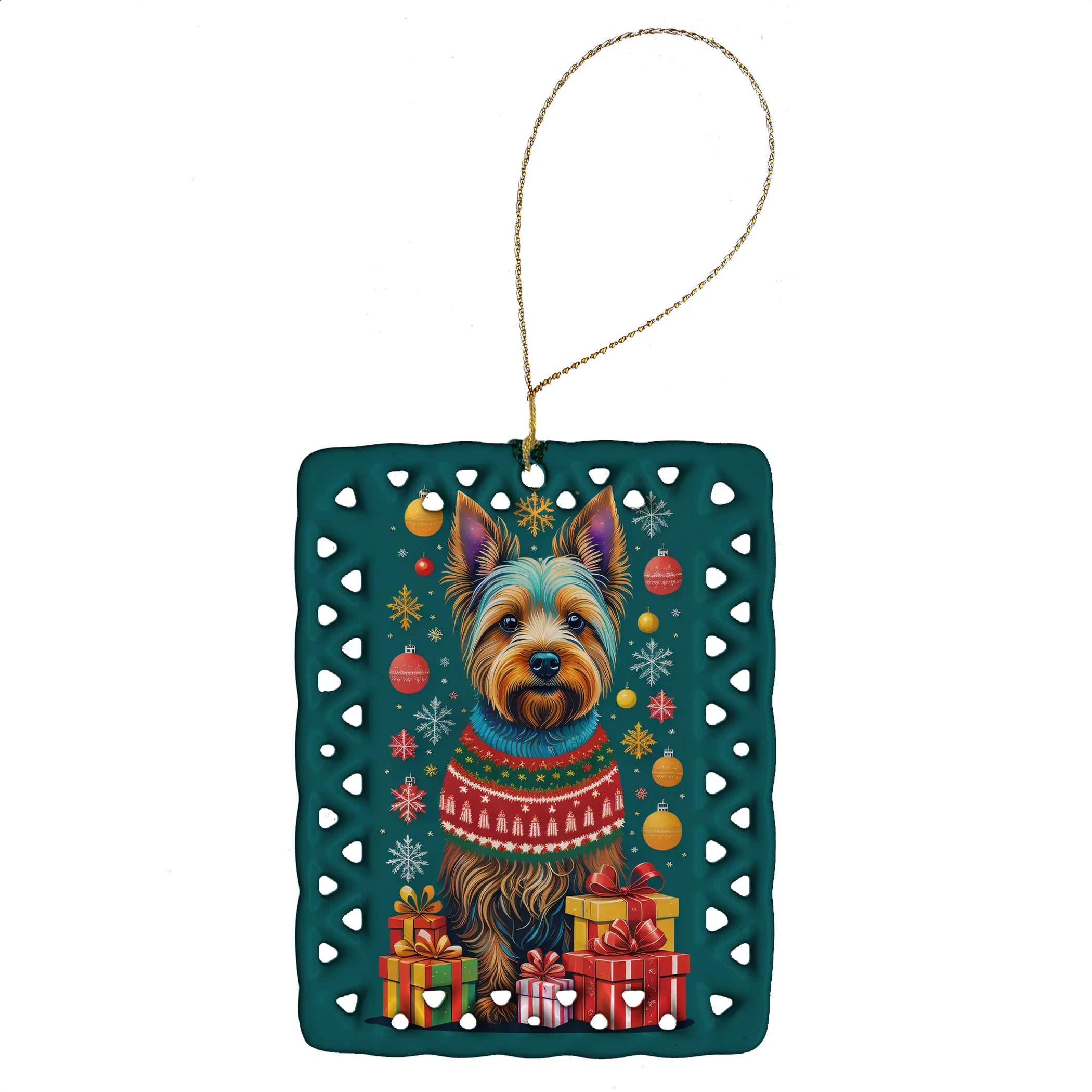 Holiday Christmas Porcelain Ornament