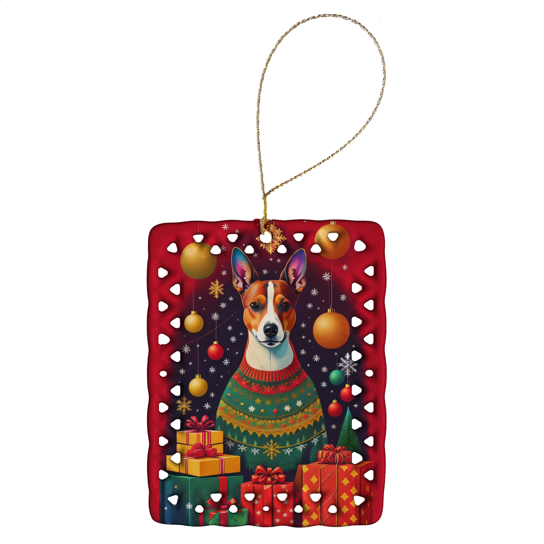 Holiday Christmas Porcelain Ornament