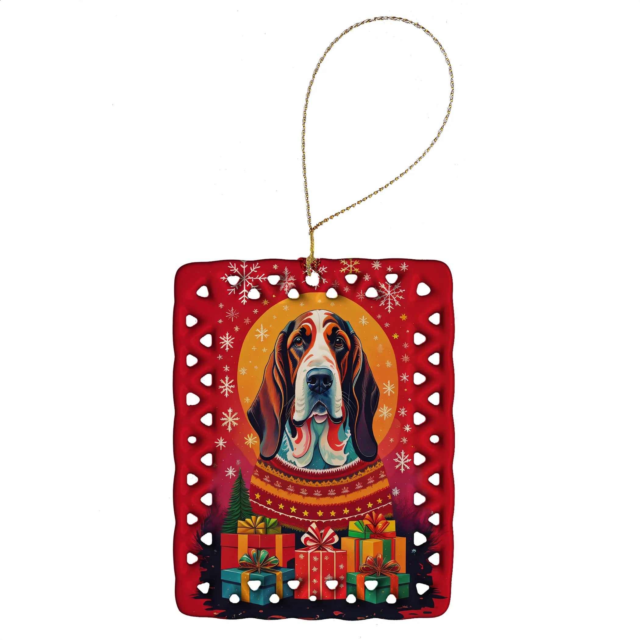Holiday Christmas Porcelain Ornament