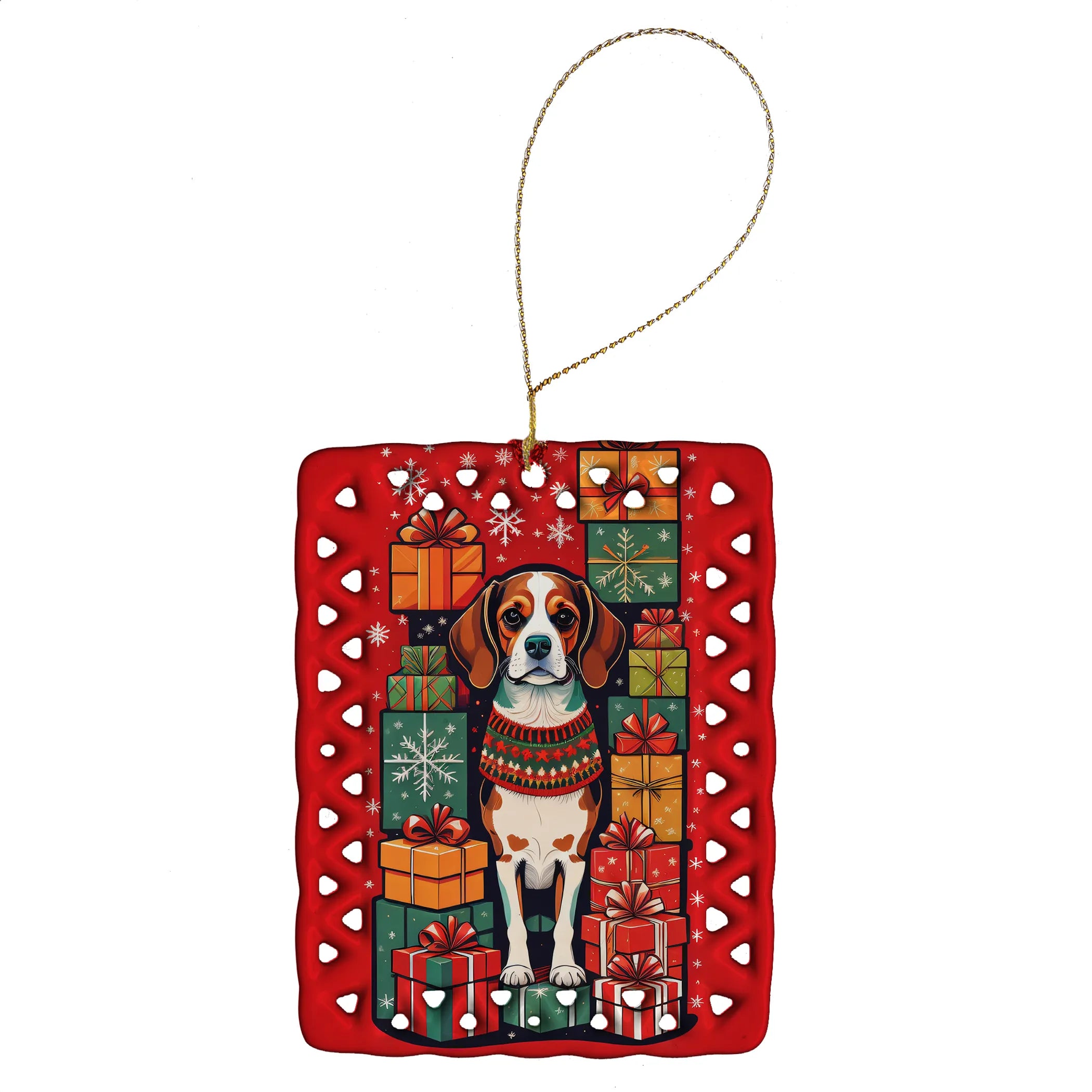 Holiday Christmas Porcelain Ornament