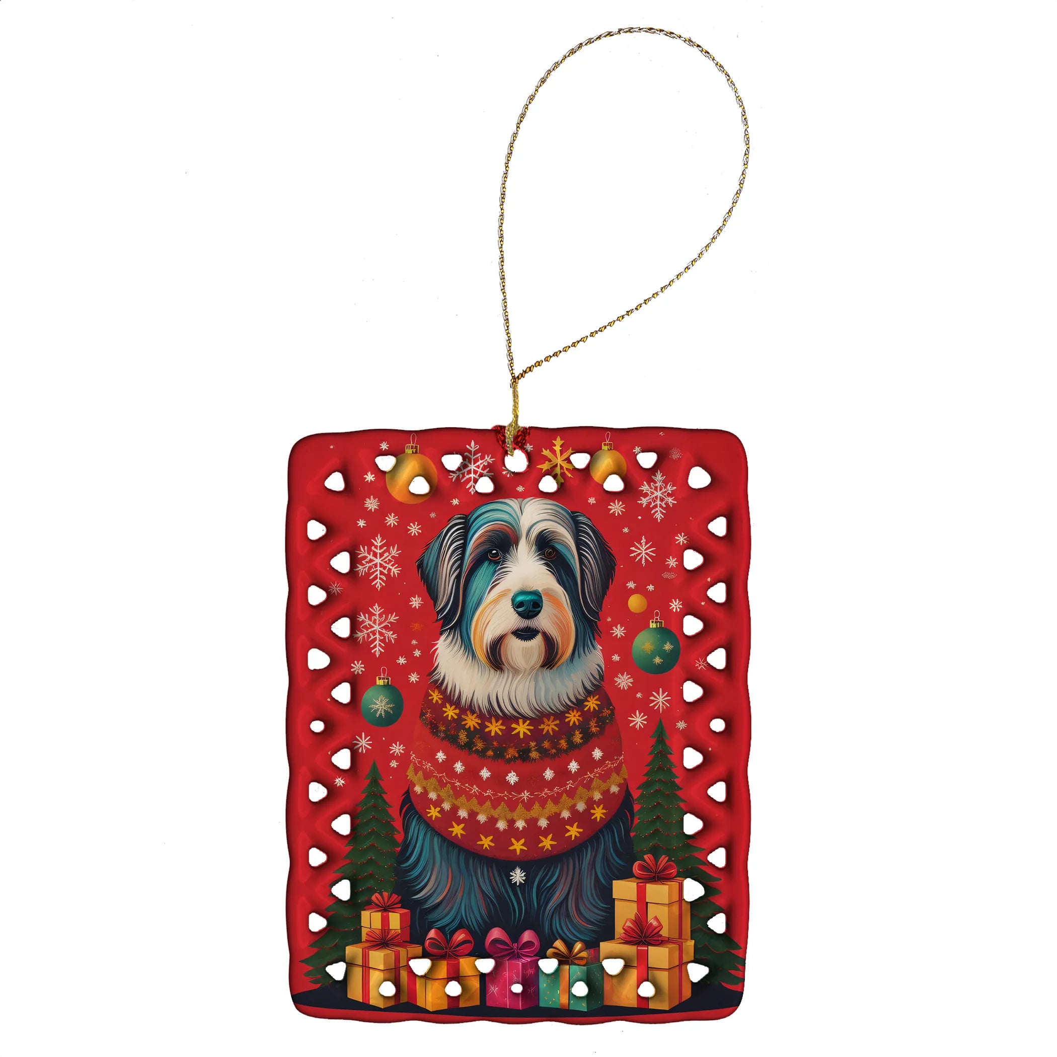Holiday Christmas Porcelain Ornament