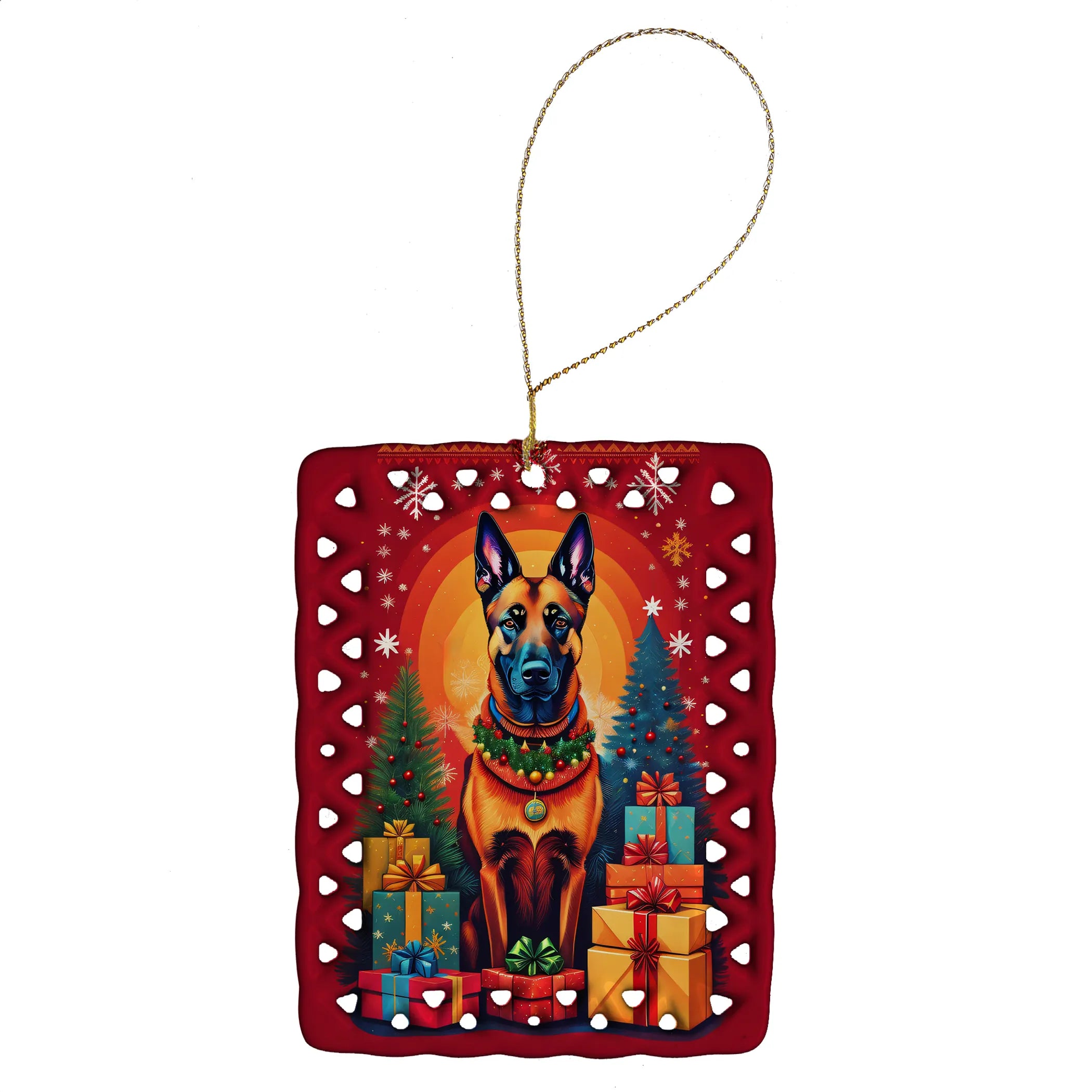 Holiday Christmas Porcelain Ornament