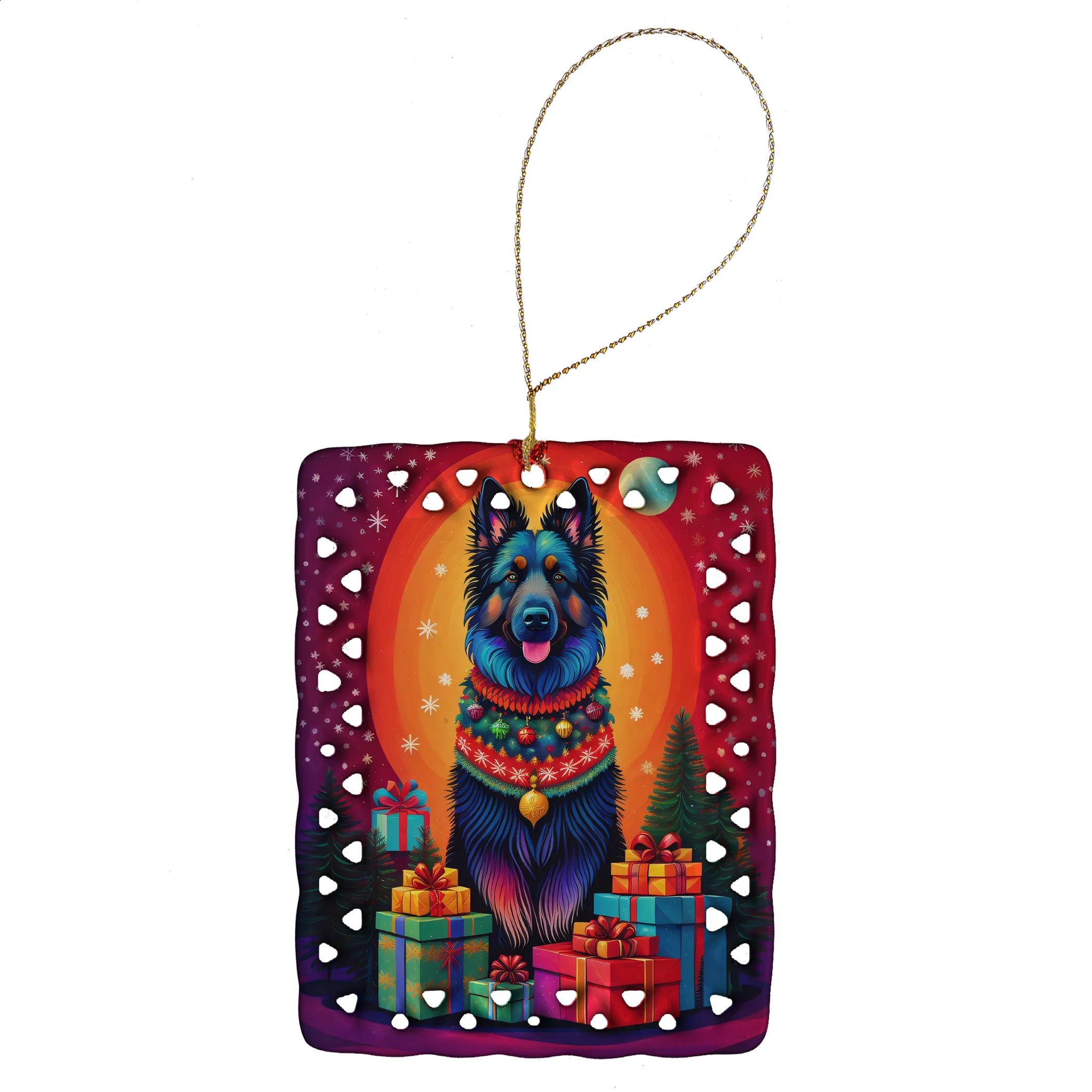 Holiday Christmas Porcelain Ornament
