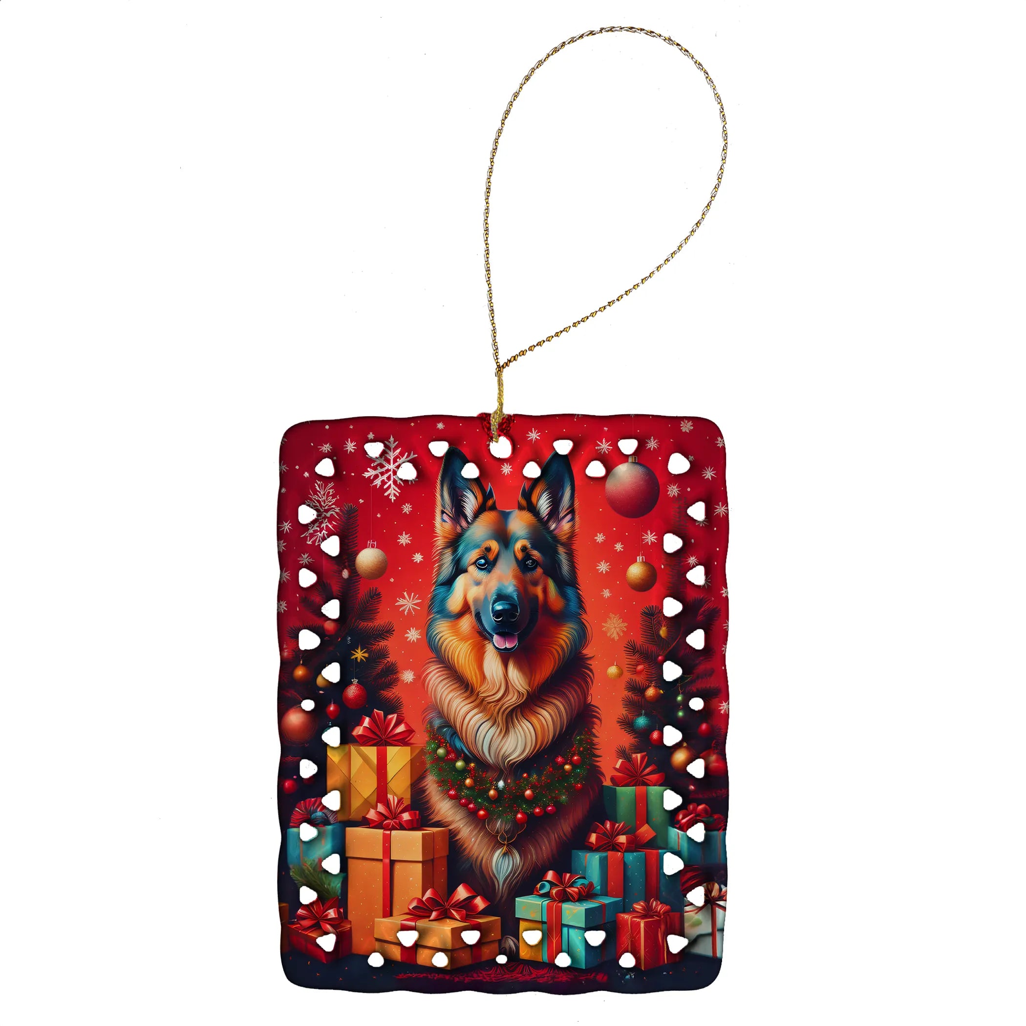 Holiday Christmas Porcelain Ornament