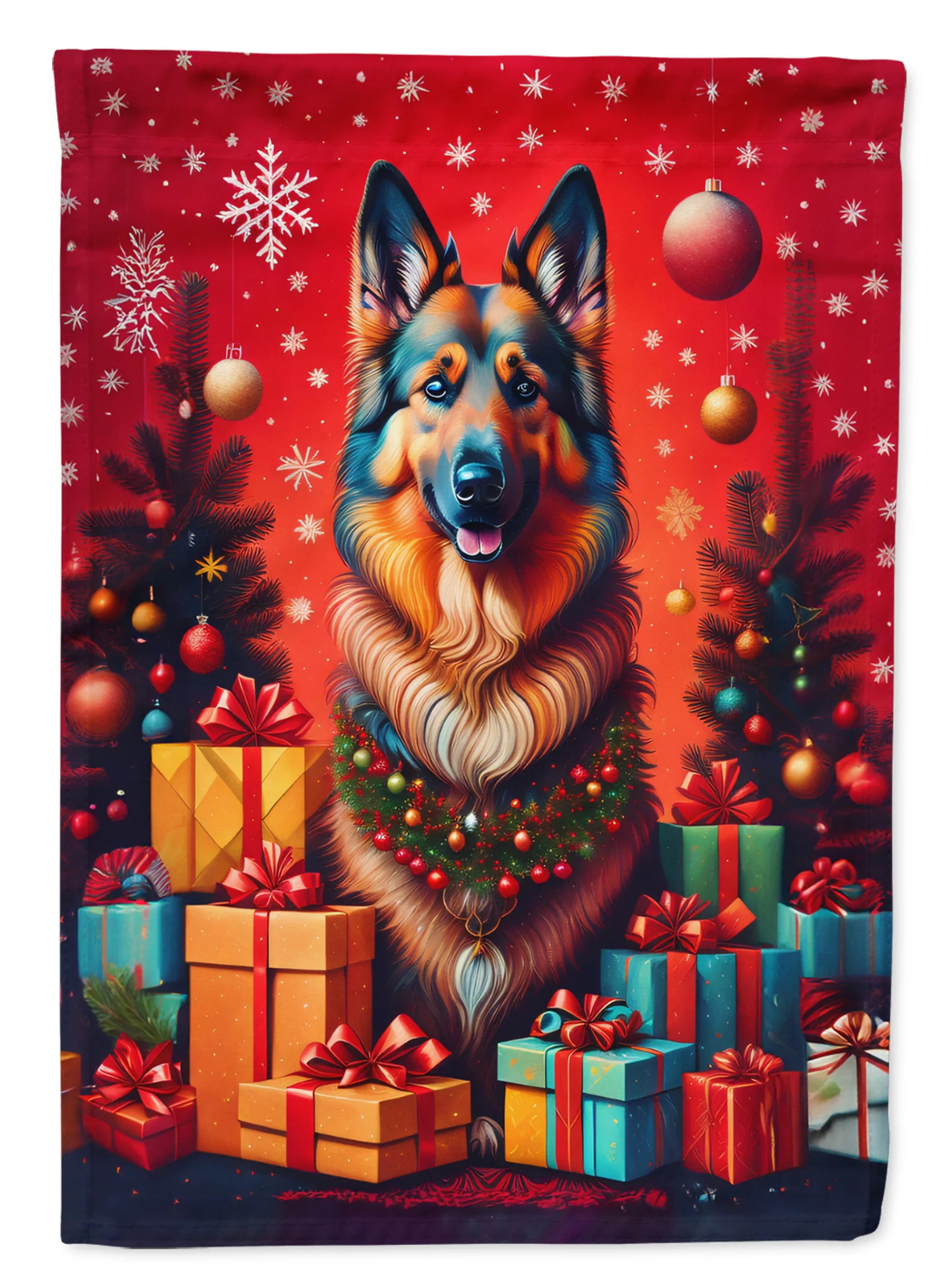 Holiday Christmas Decorative Flag - Size: GARDEN SIZE | Pack Of: 1 | Collection name: Holiday christmas