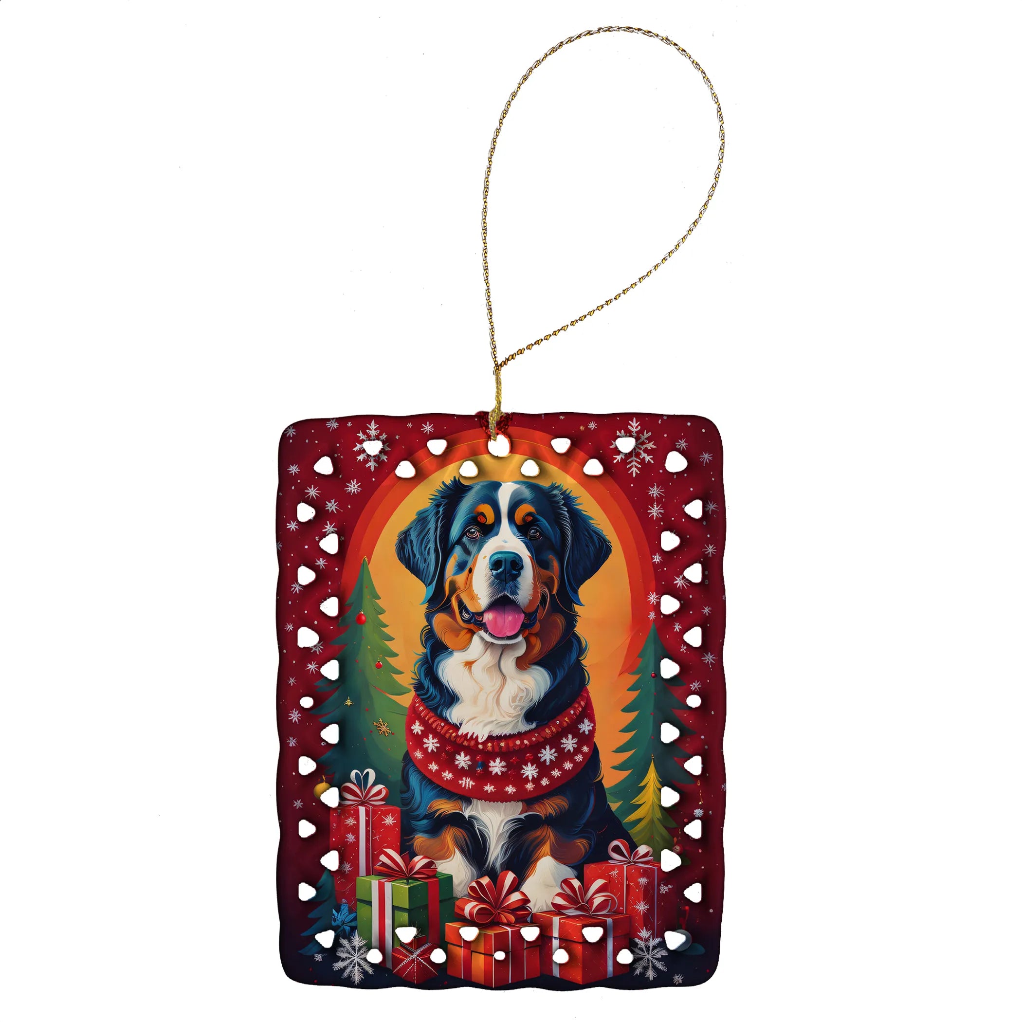 Holiday Christmas Porcelain Ornament