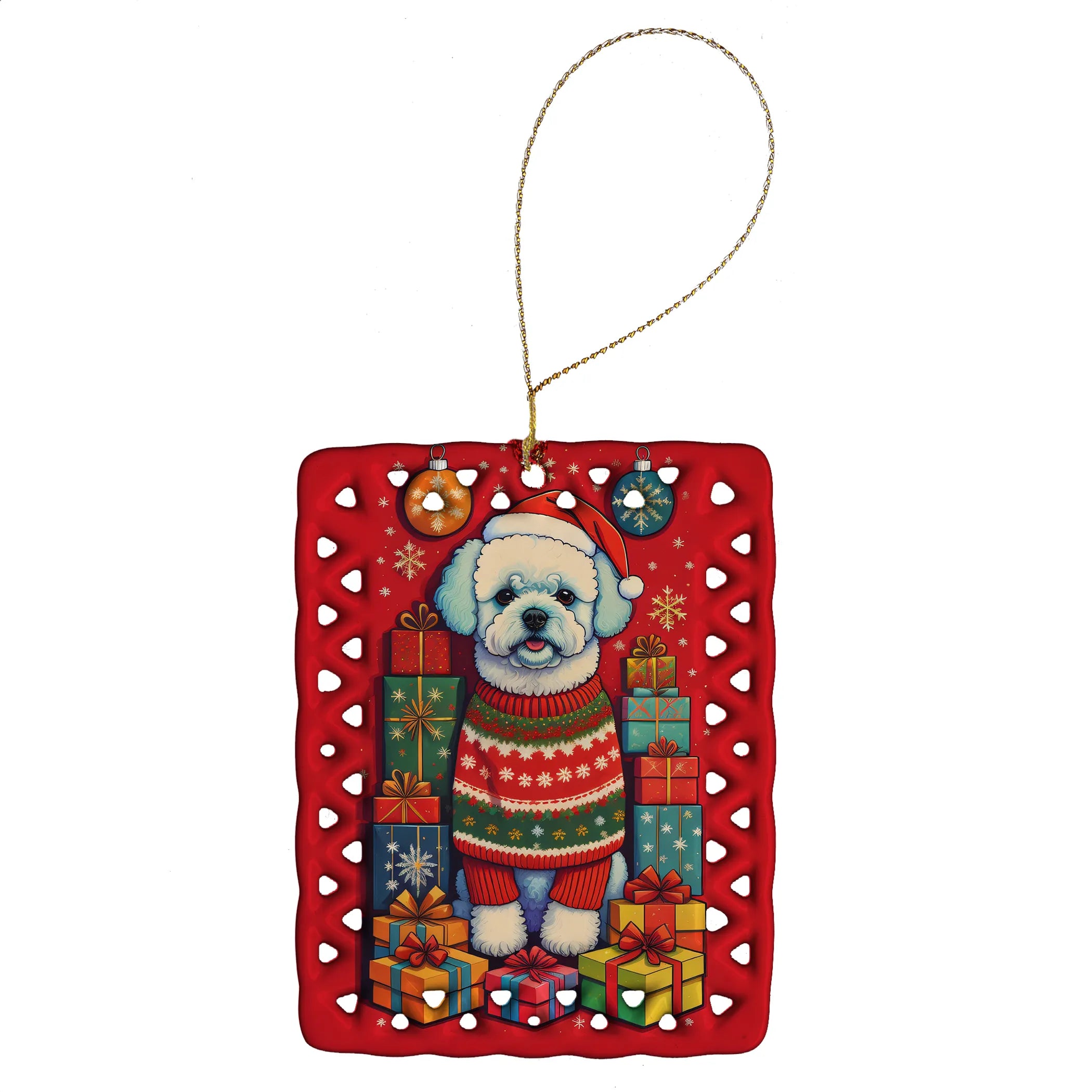 Holiday Christmas Porcelain Ornament