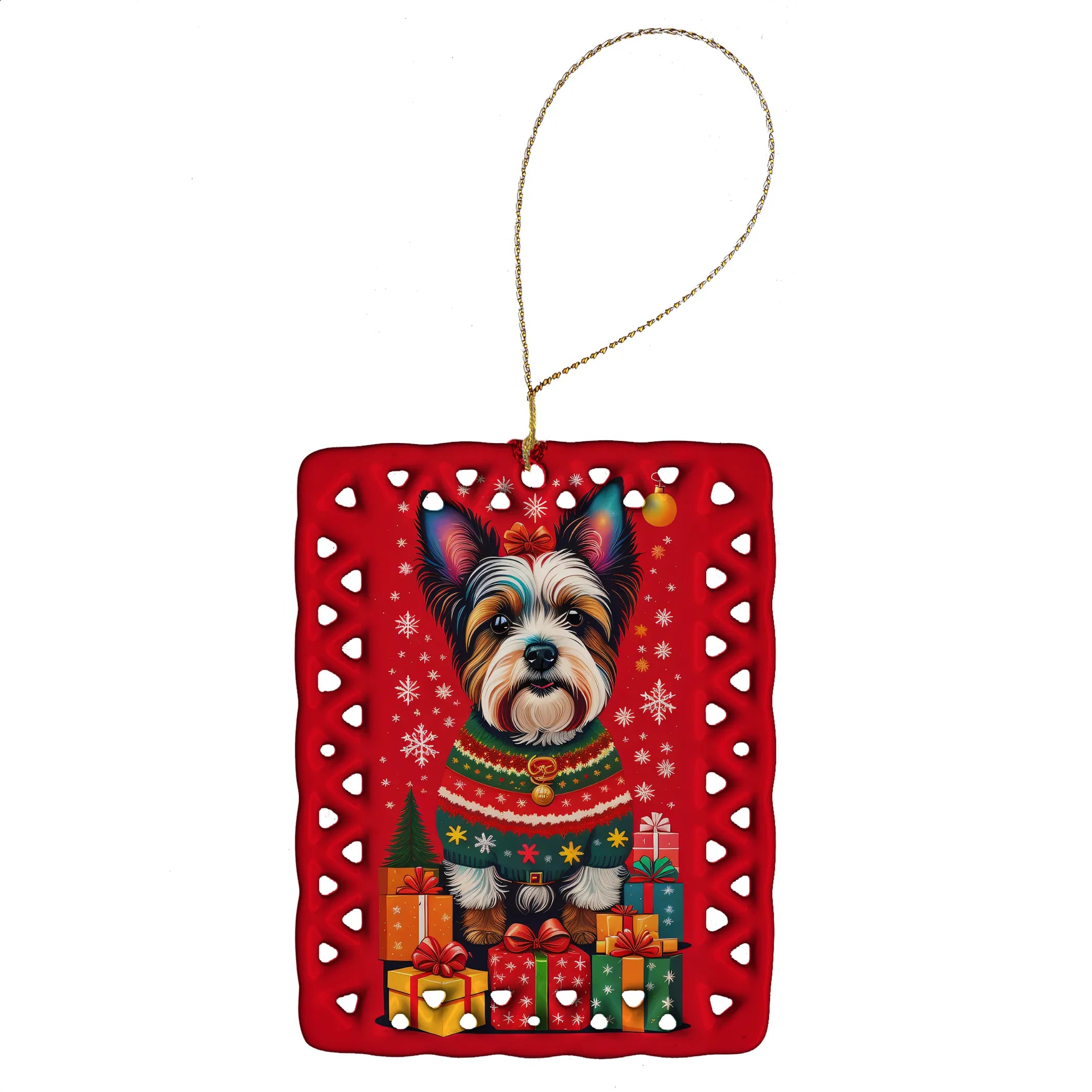 Holiday Christmas Porcelain Ornament