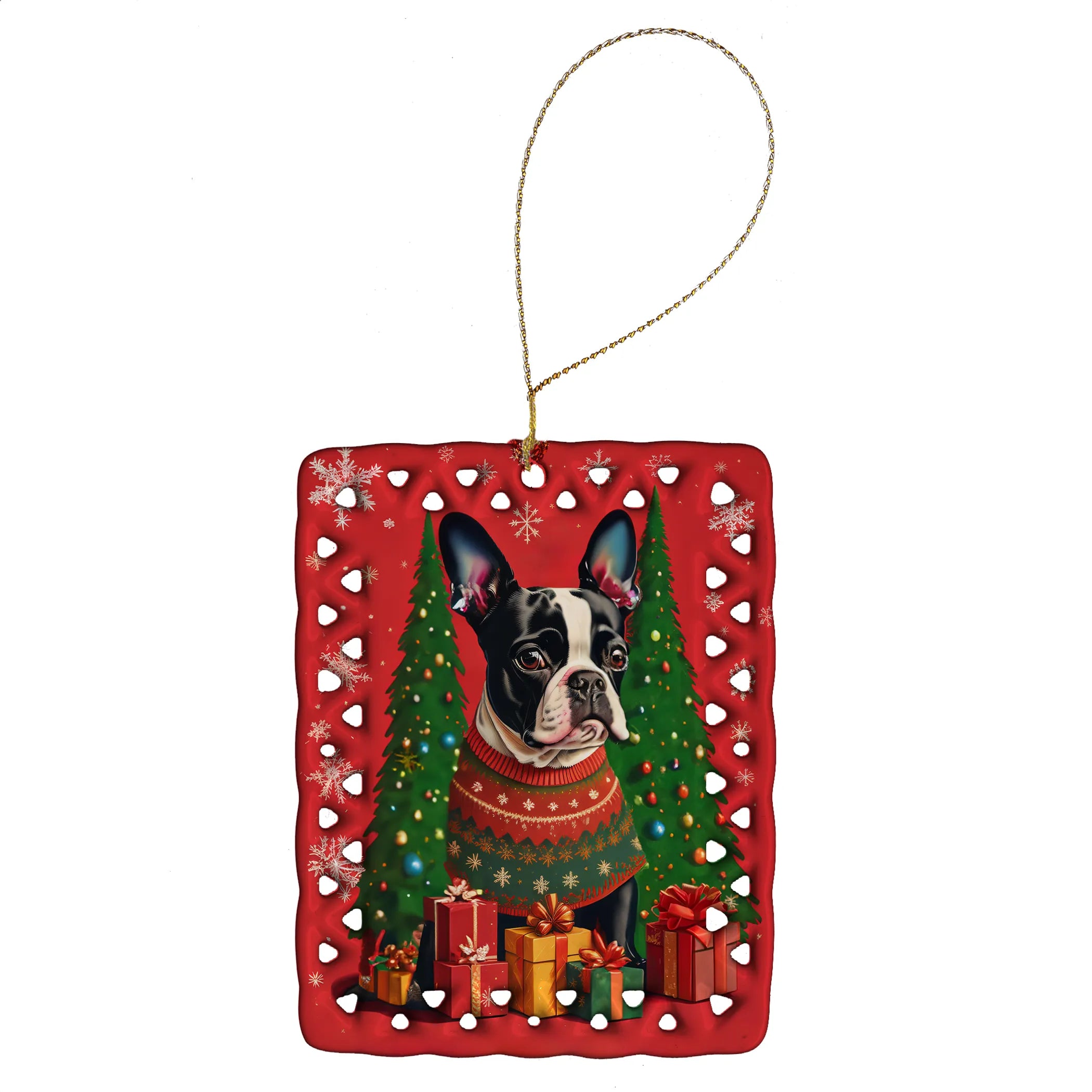 Holiday Christmas Porcelain Ornament