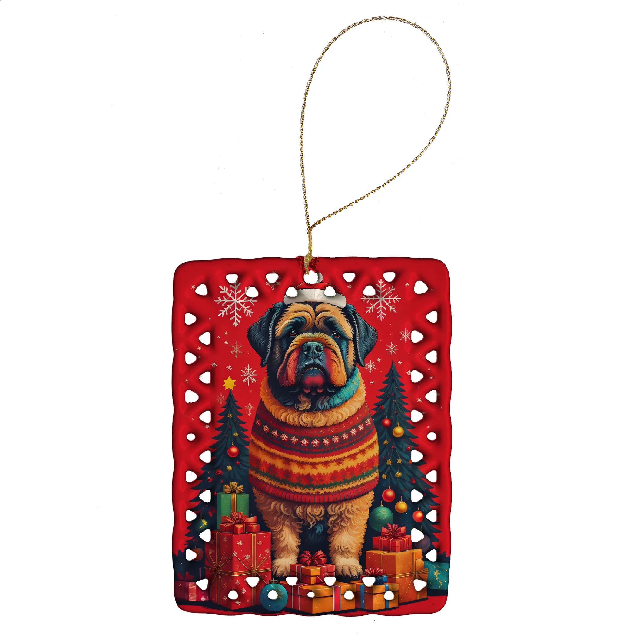 Holiday Christmas Porcelain Ornament