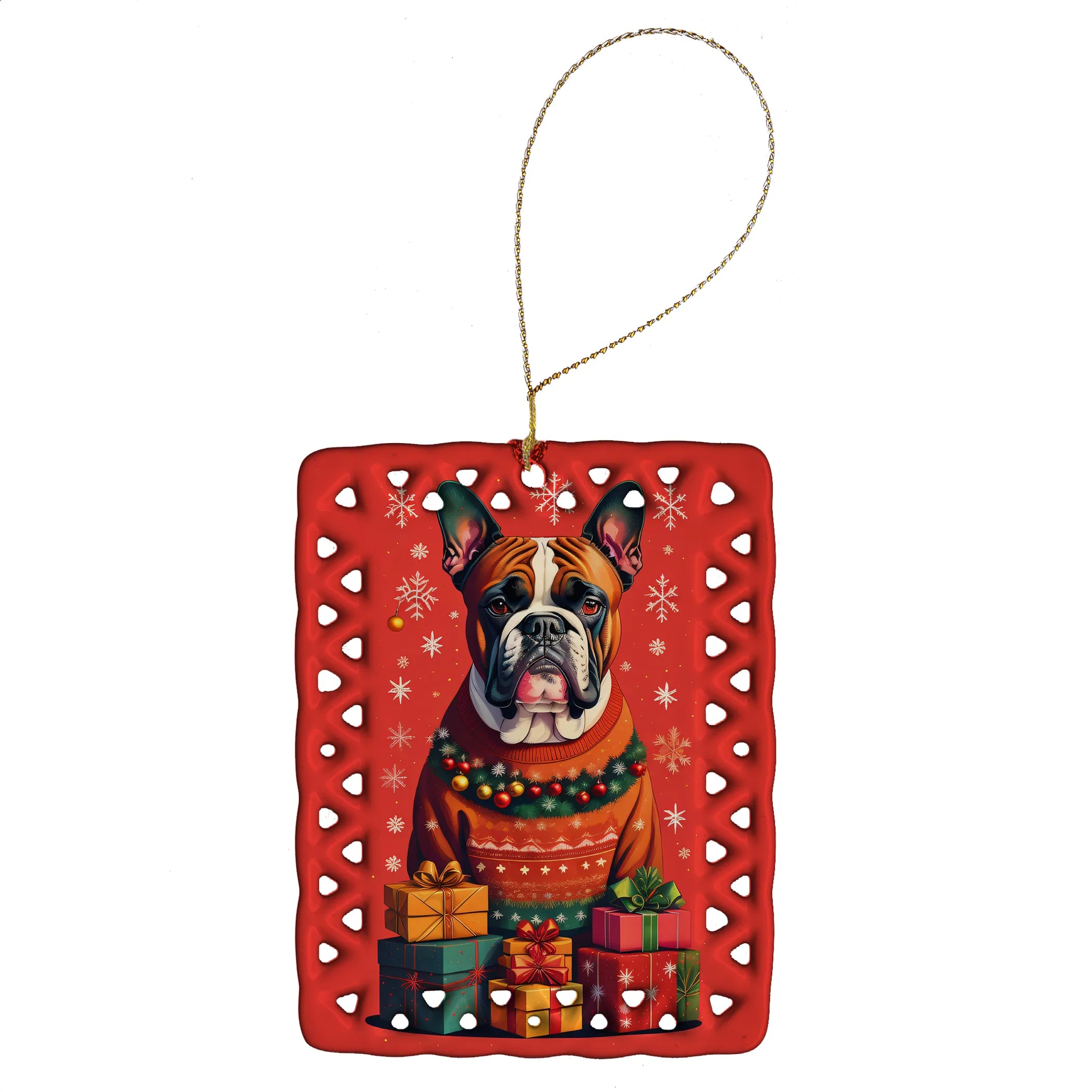 Holiday Christmas Porcelain Ornament