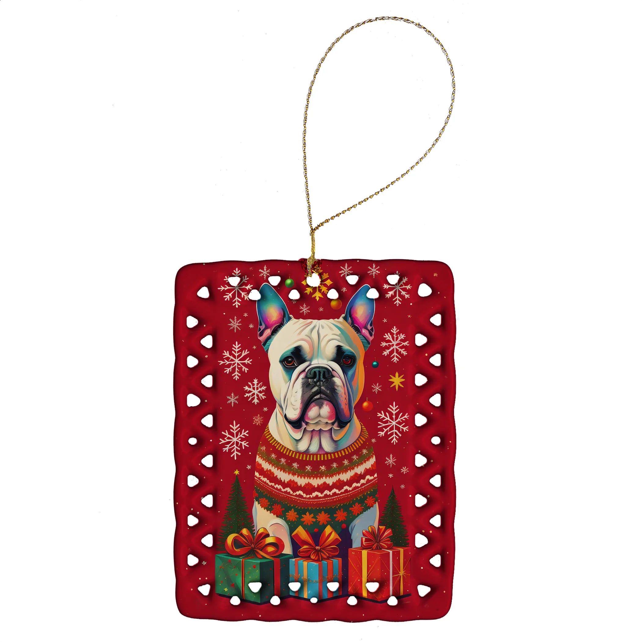 Holiday Christmas Porcelain Ornament