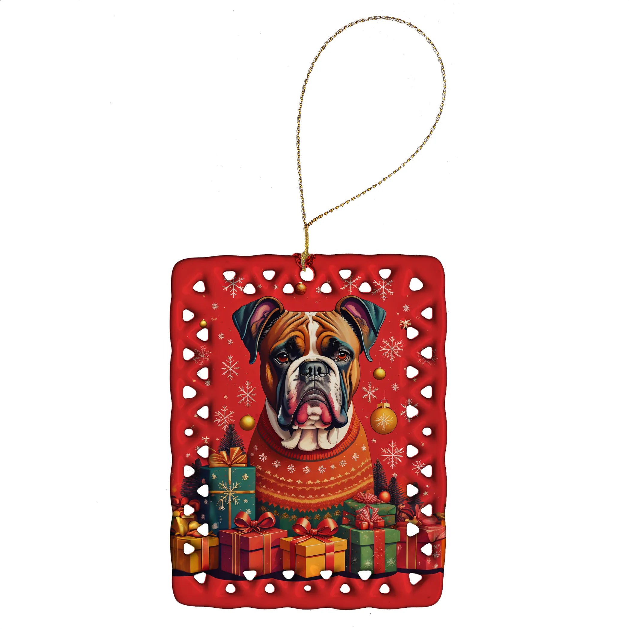 Holiday Christmas Porcelain Ornament