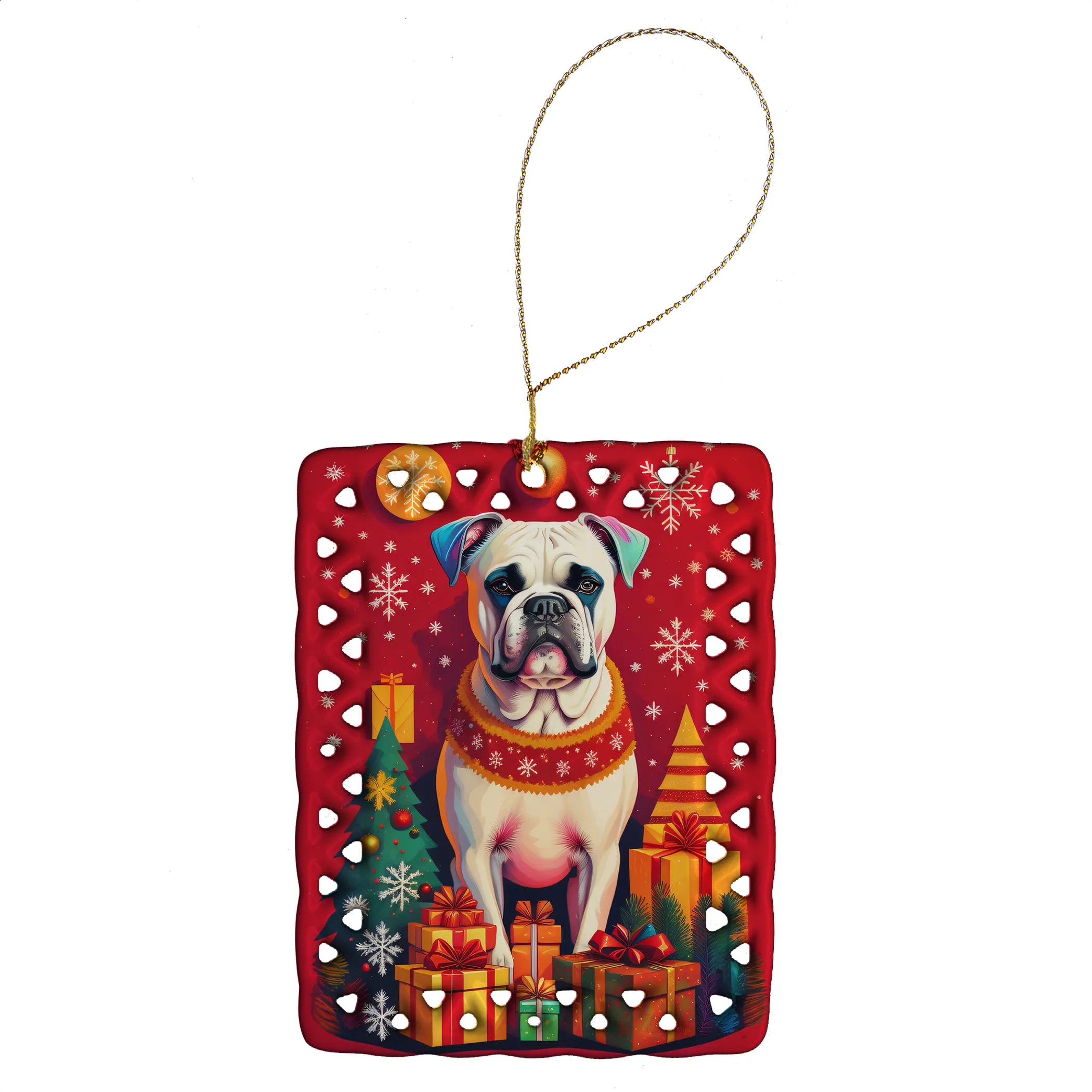 Holiday Christmas Porcelain Ornament