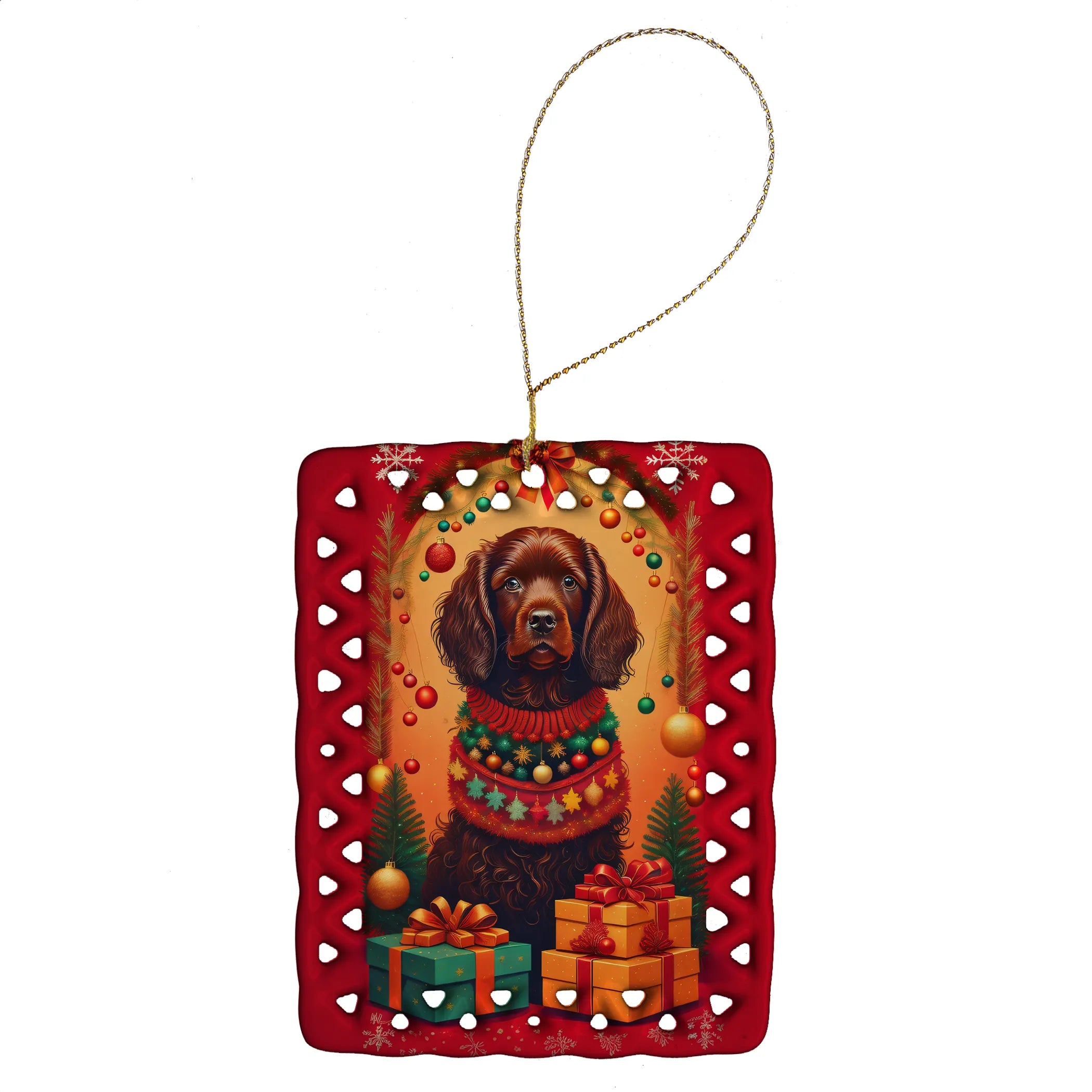 Holiday Christmas Porcelain Ornament