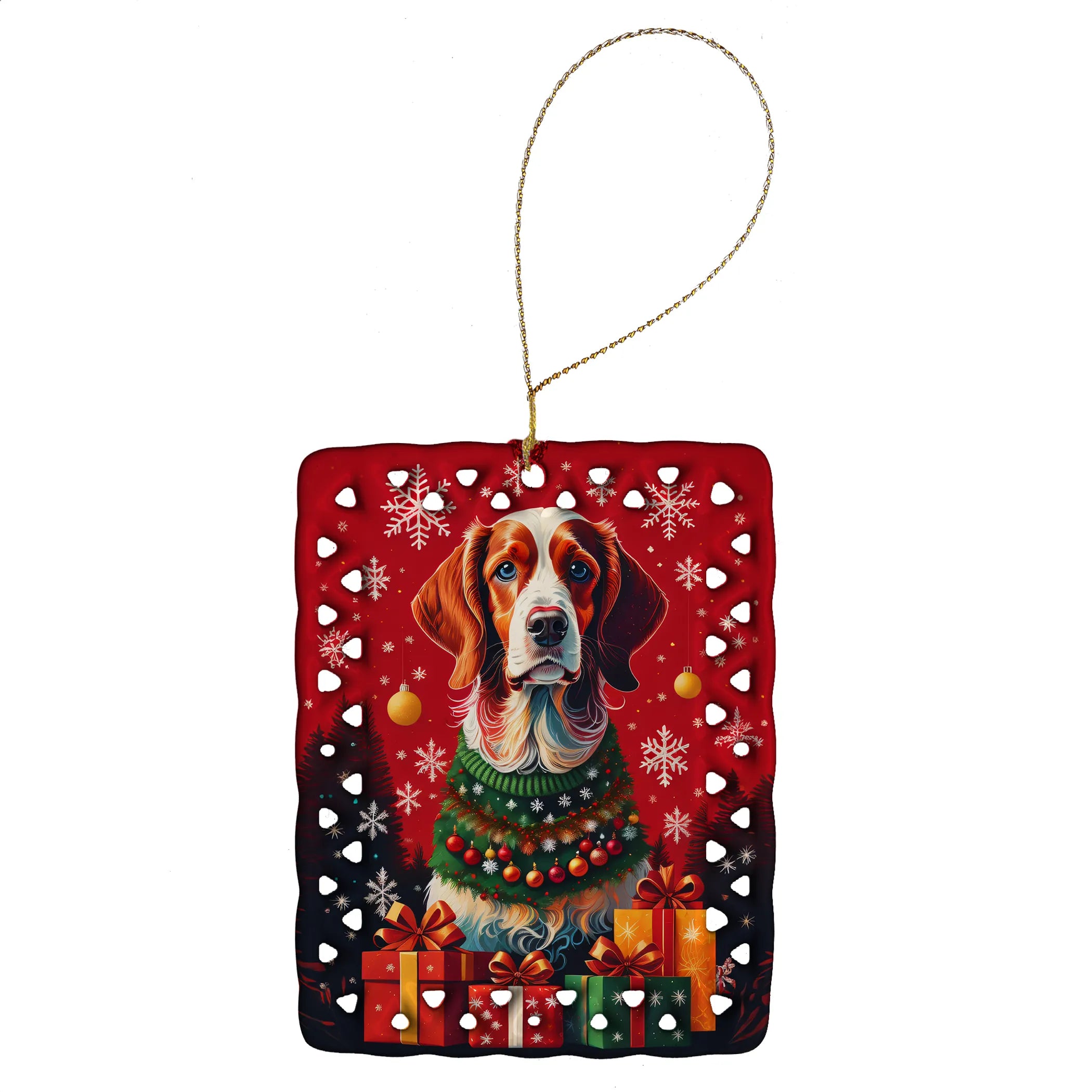 Holiday Christmas Porcelain Ornament