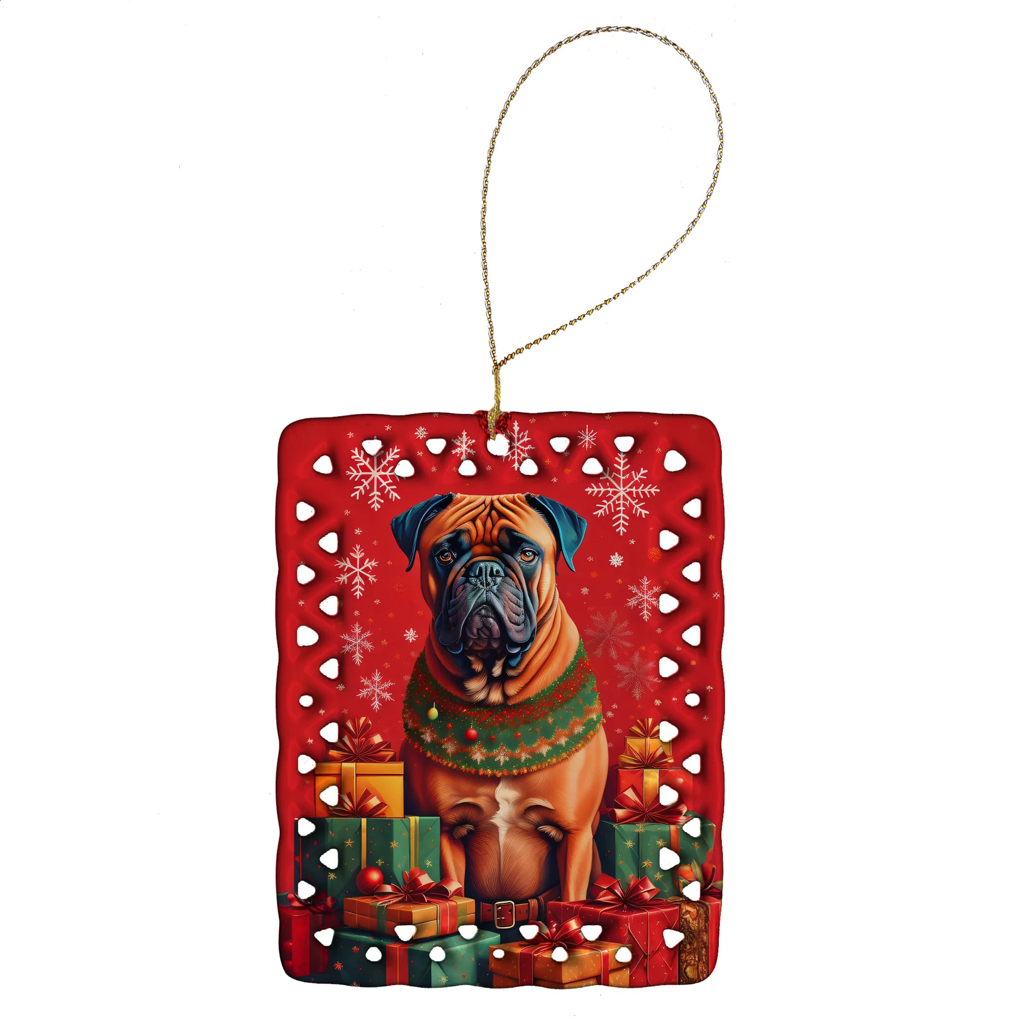 Holiday Christmas Porcelain Ornament