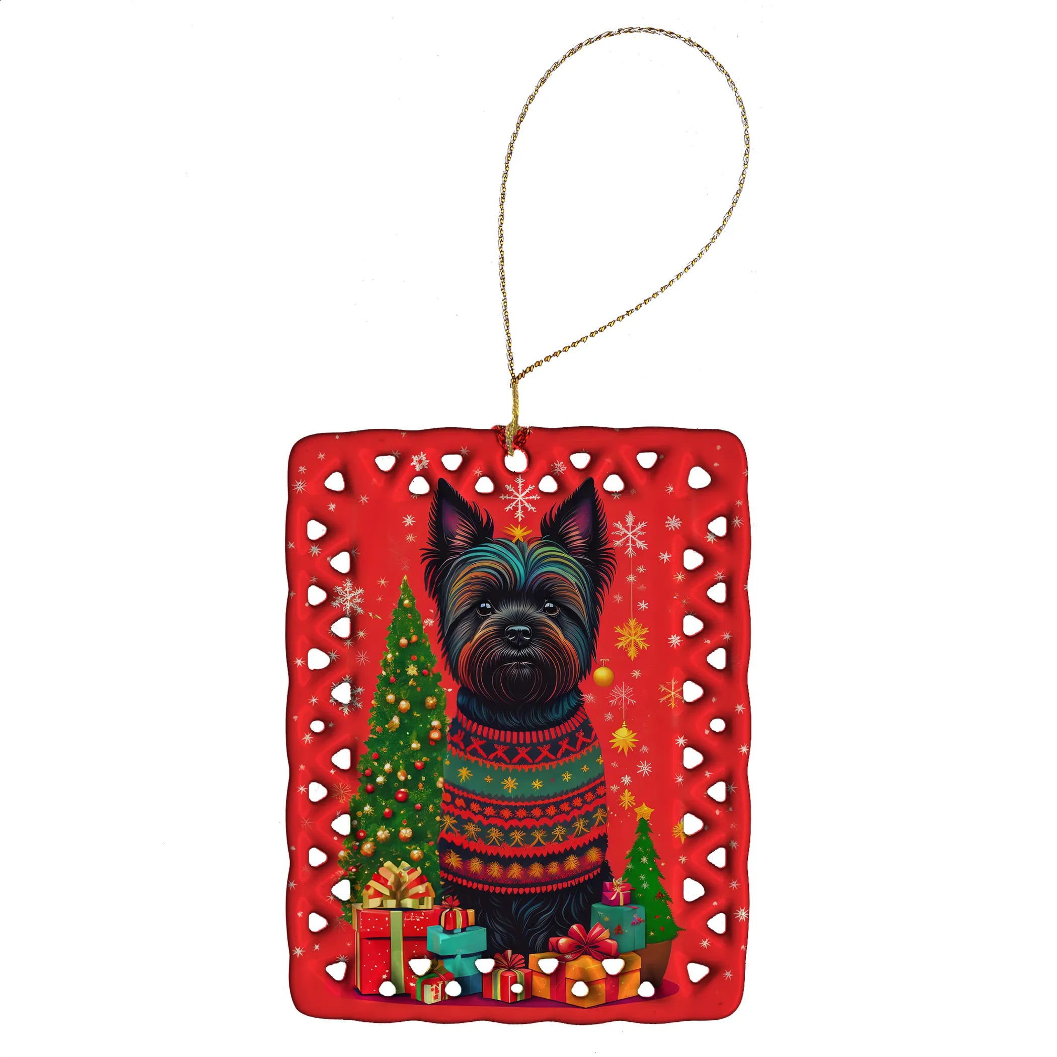 Holiday Christmas Porcelain Ornament