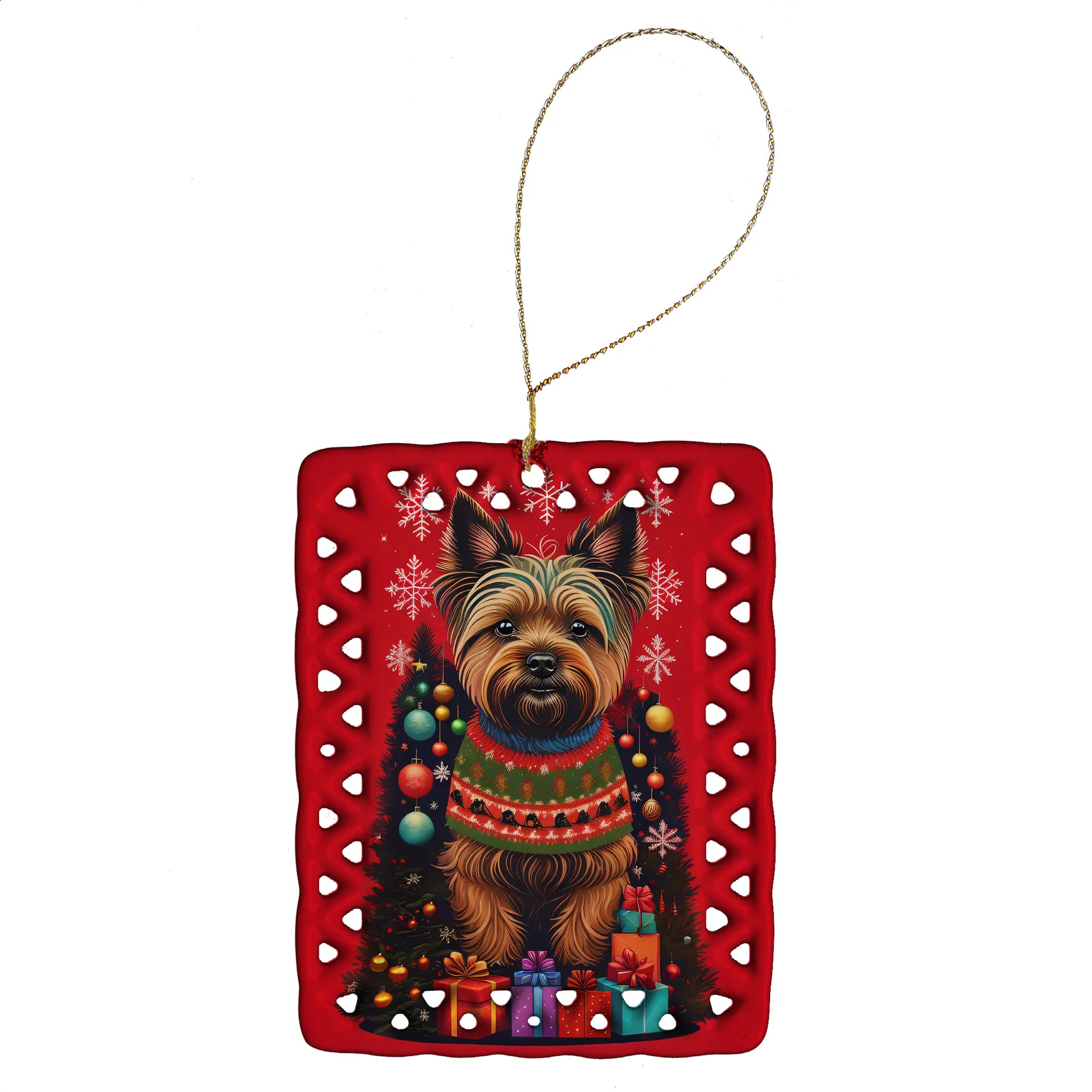 Holiday Christmas Porcelain Ornament