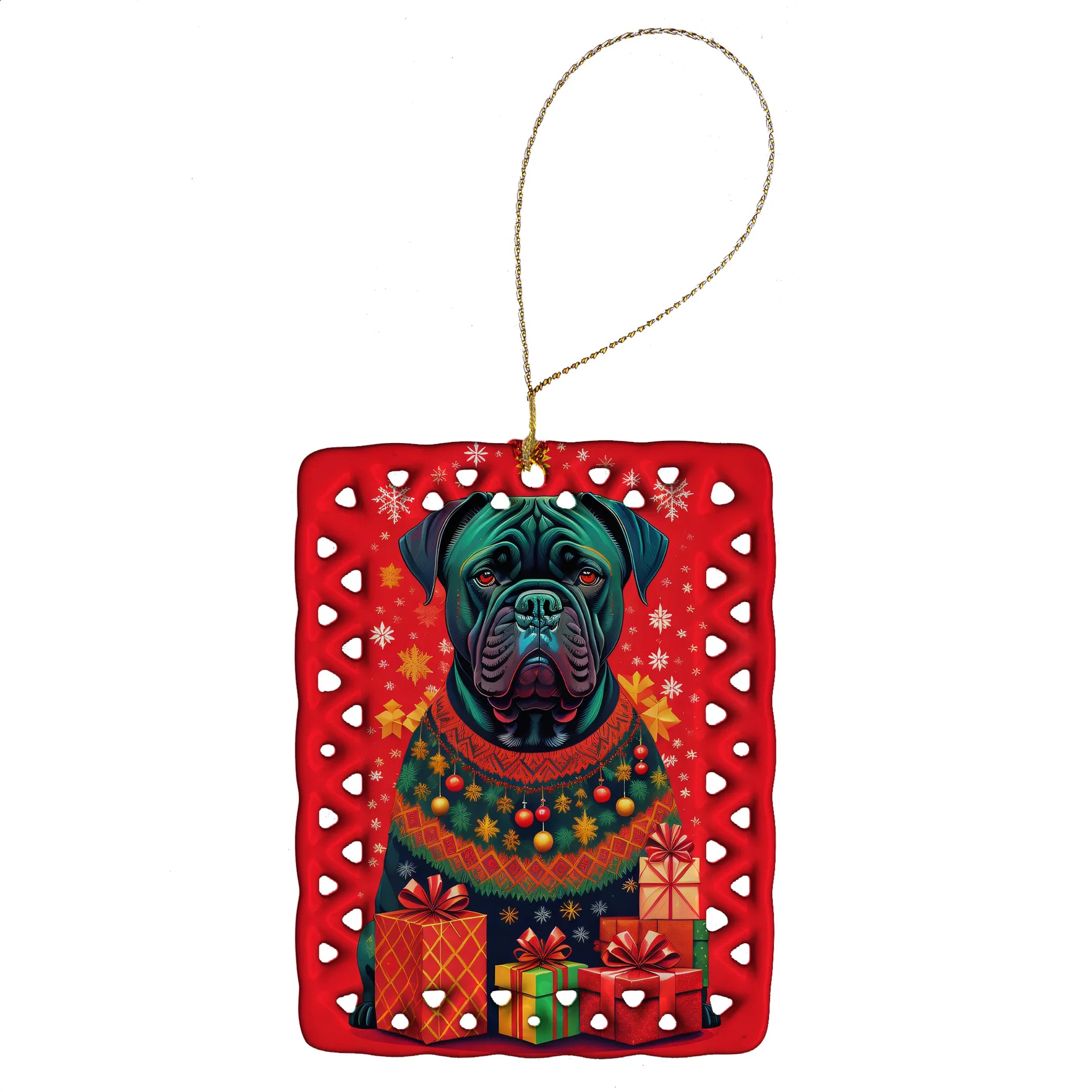 Holiday Christmas Porcelain Ornament
