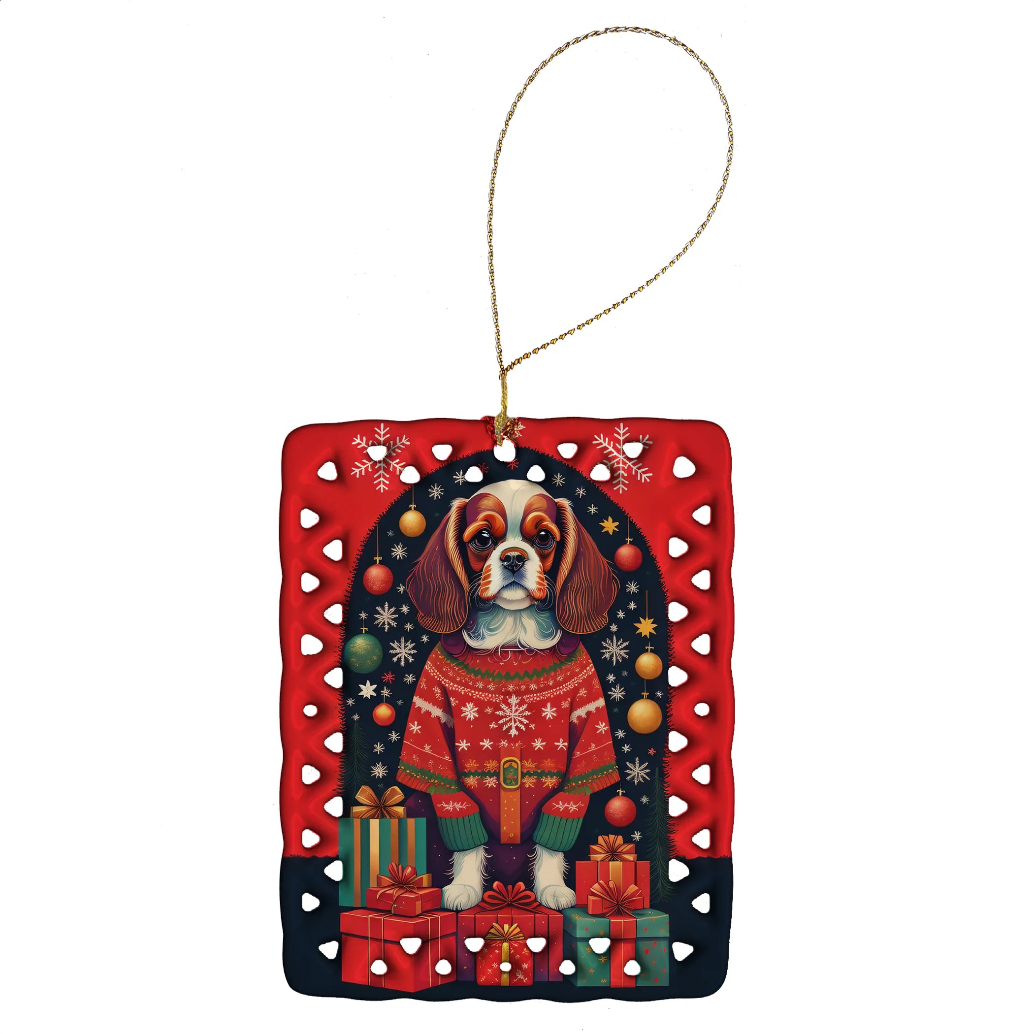 Holiday Christmas Porcelain Ornament