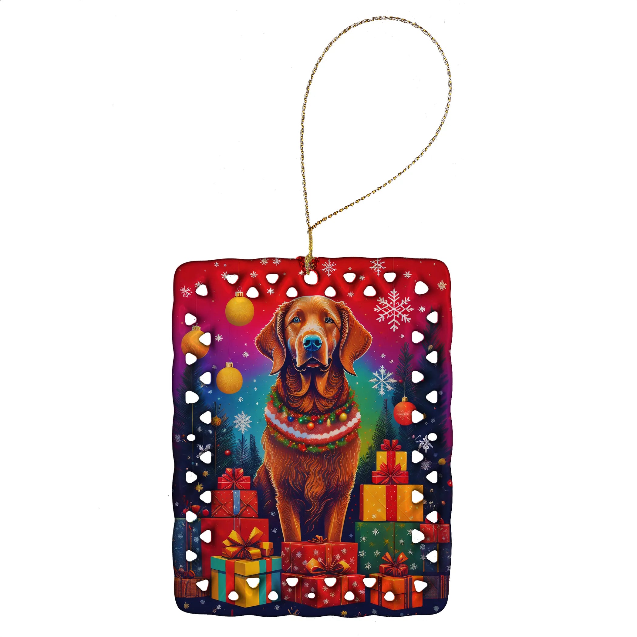 Holiday Christmas Porcelain Ornament