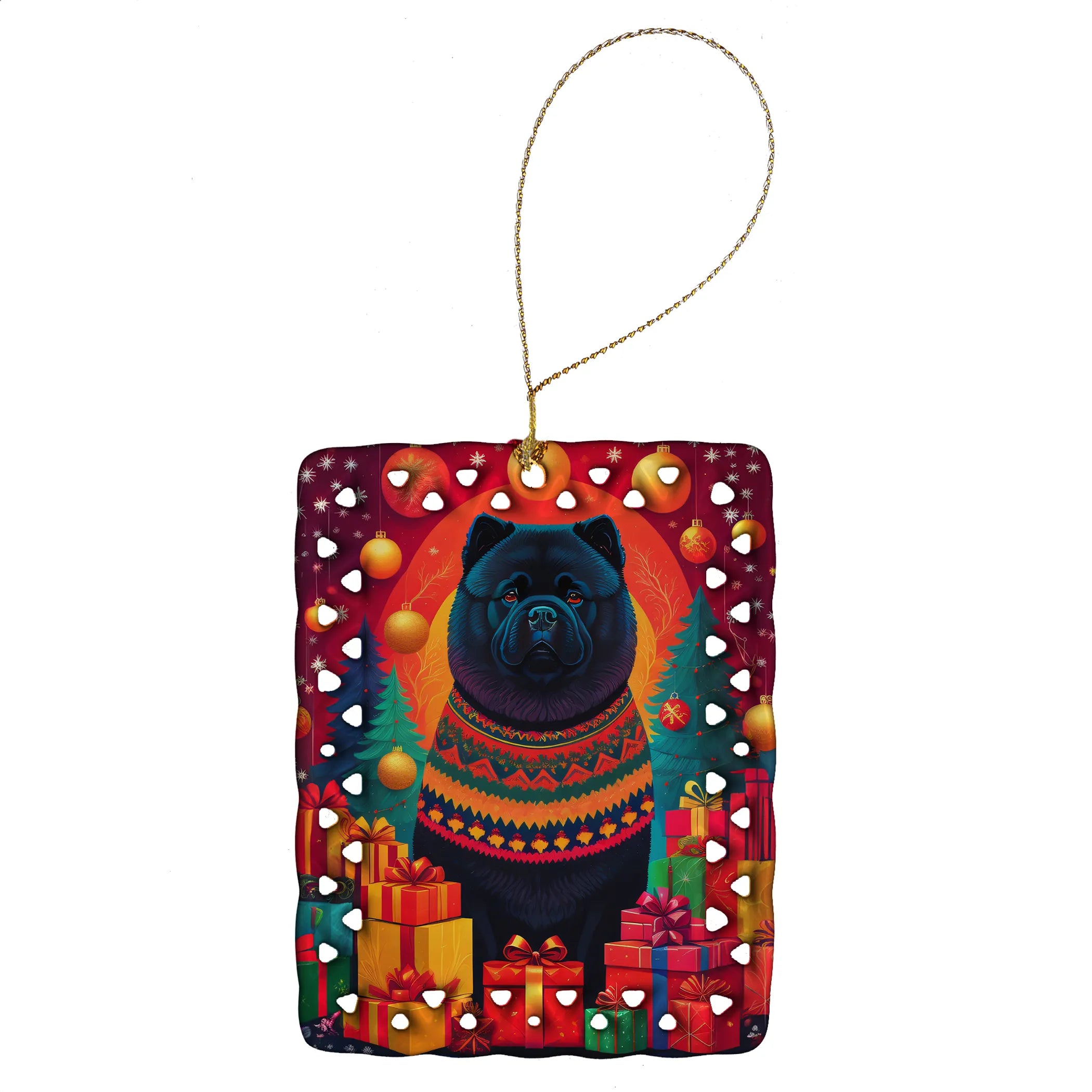 Holiday Christmas Porcelain Ornament
